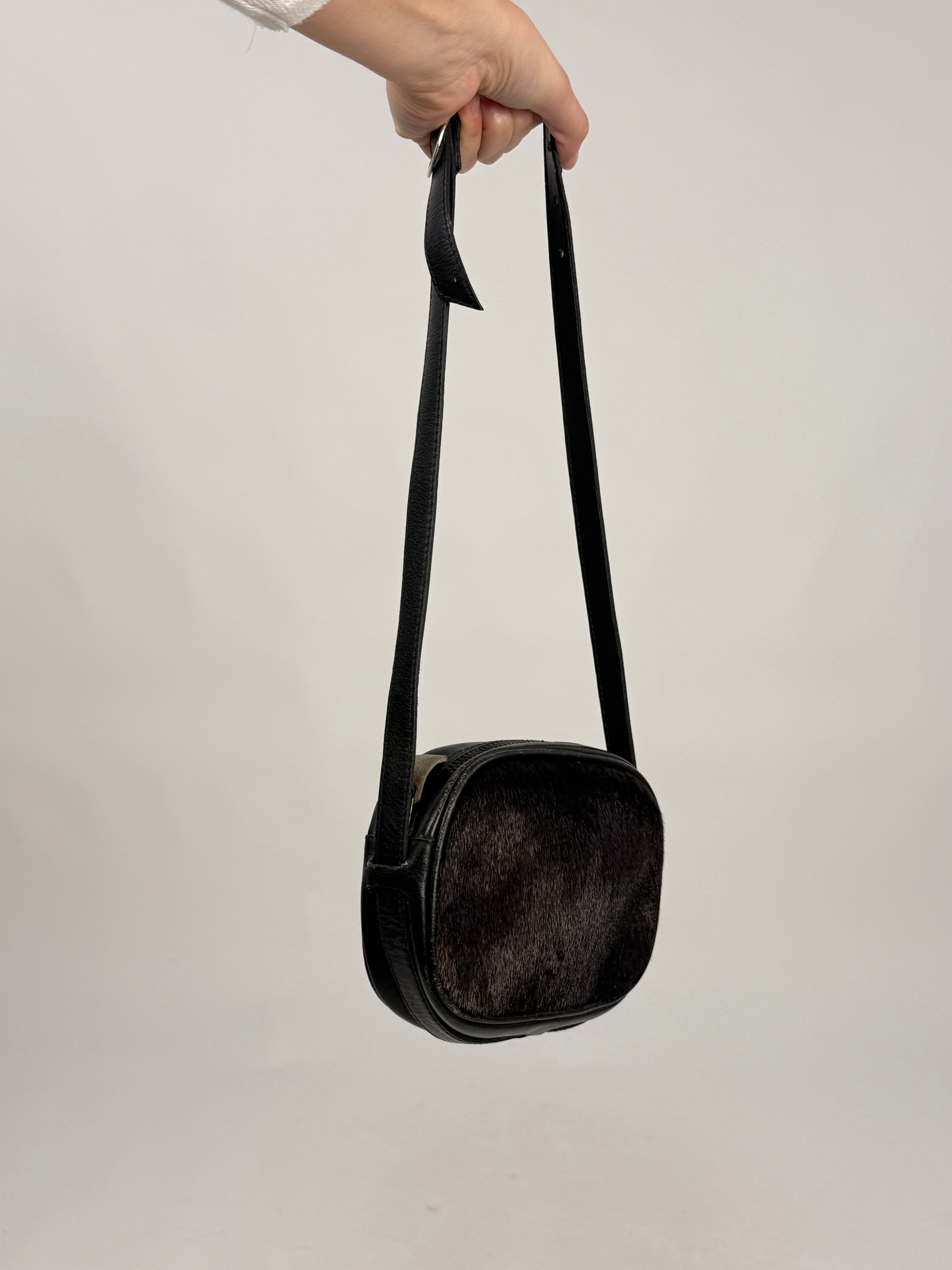 Borsa a tracolla in cavallino anni '70