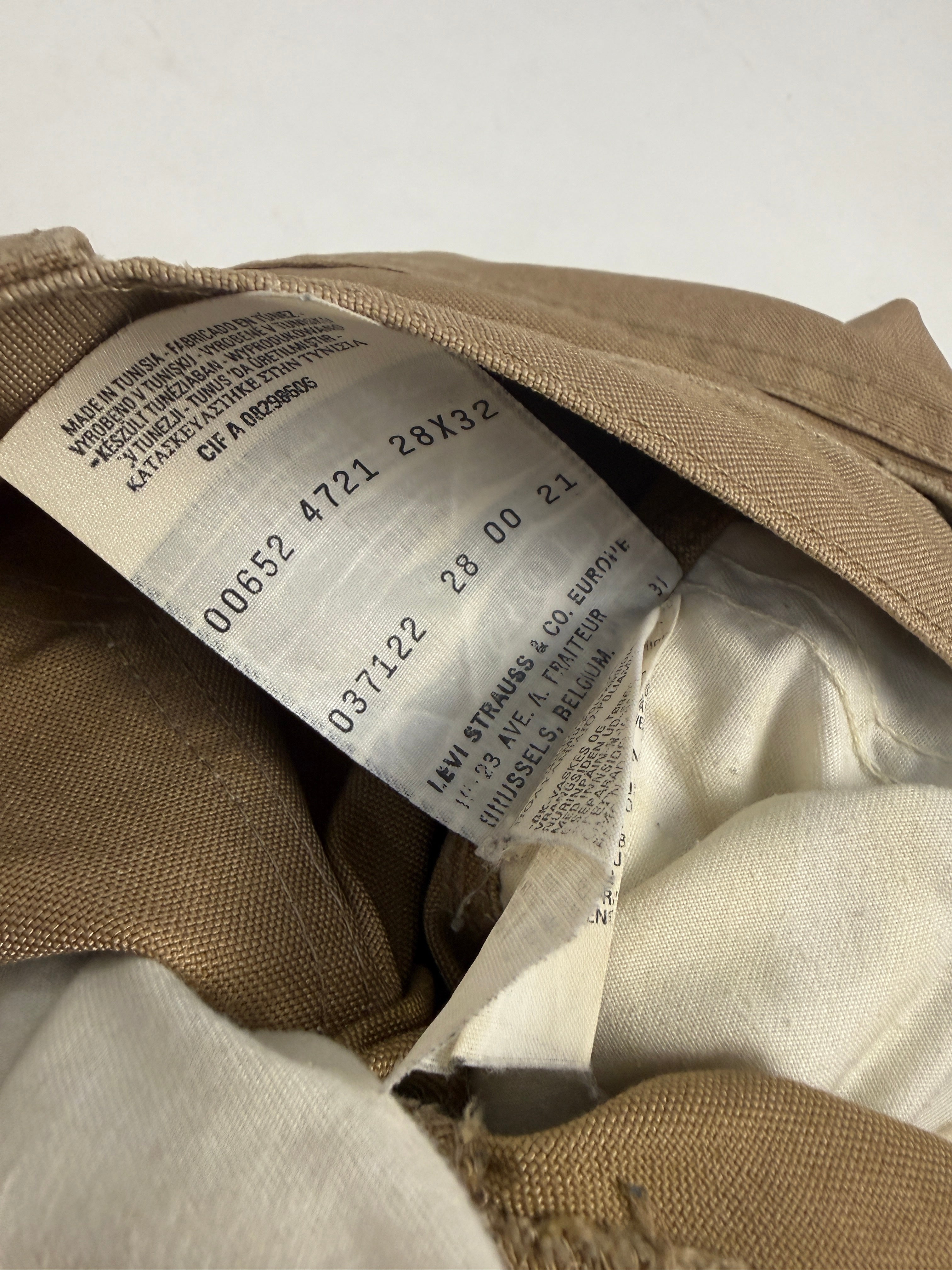 Pantaloni Levi's Double Knee Tan Canvas Anni 2000 - W28 L32 (IT40)