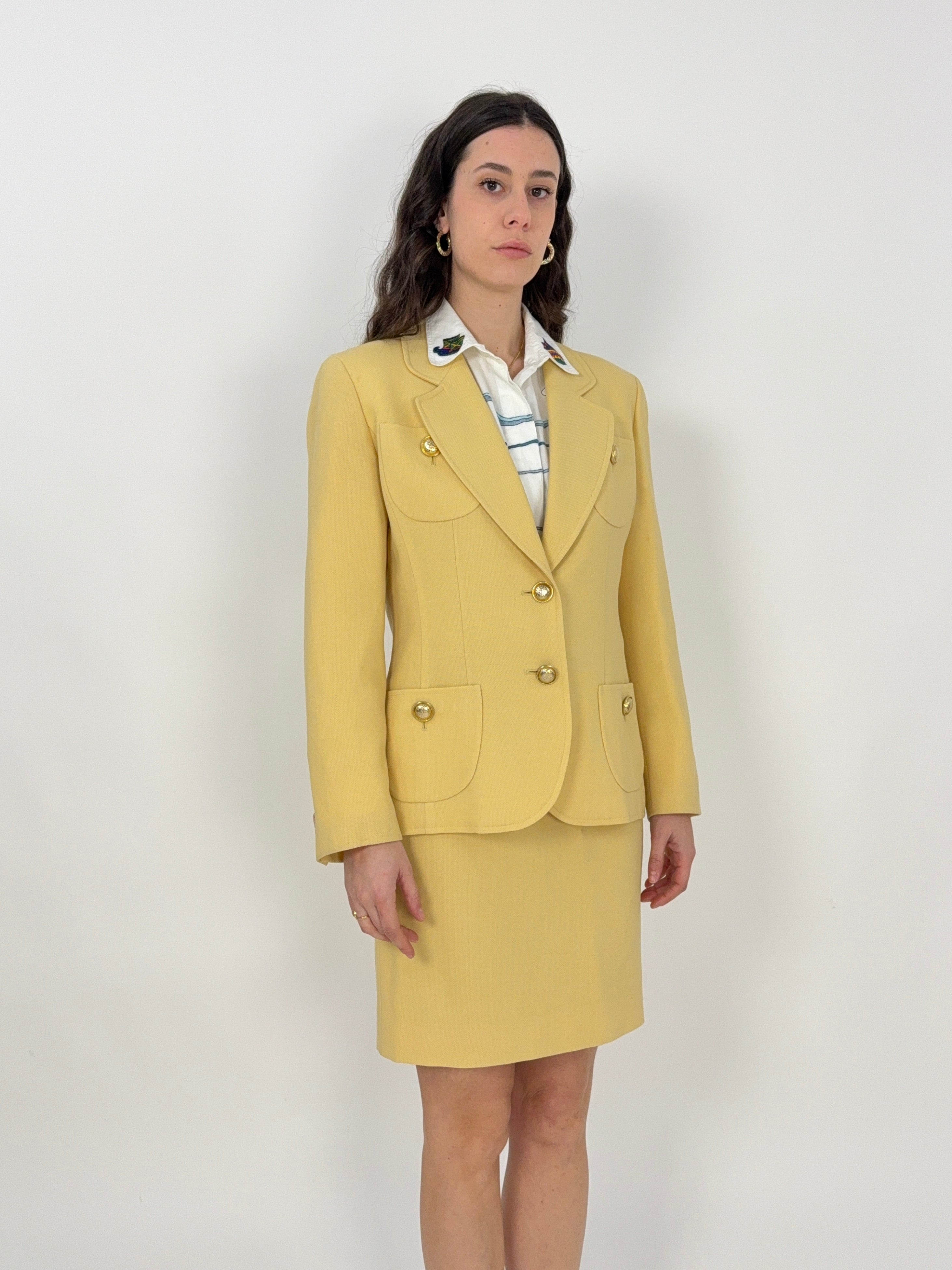Tailleur anni '80 - giallo pastello