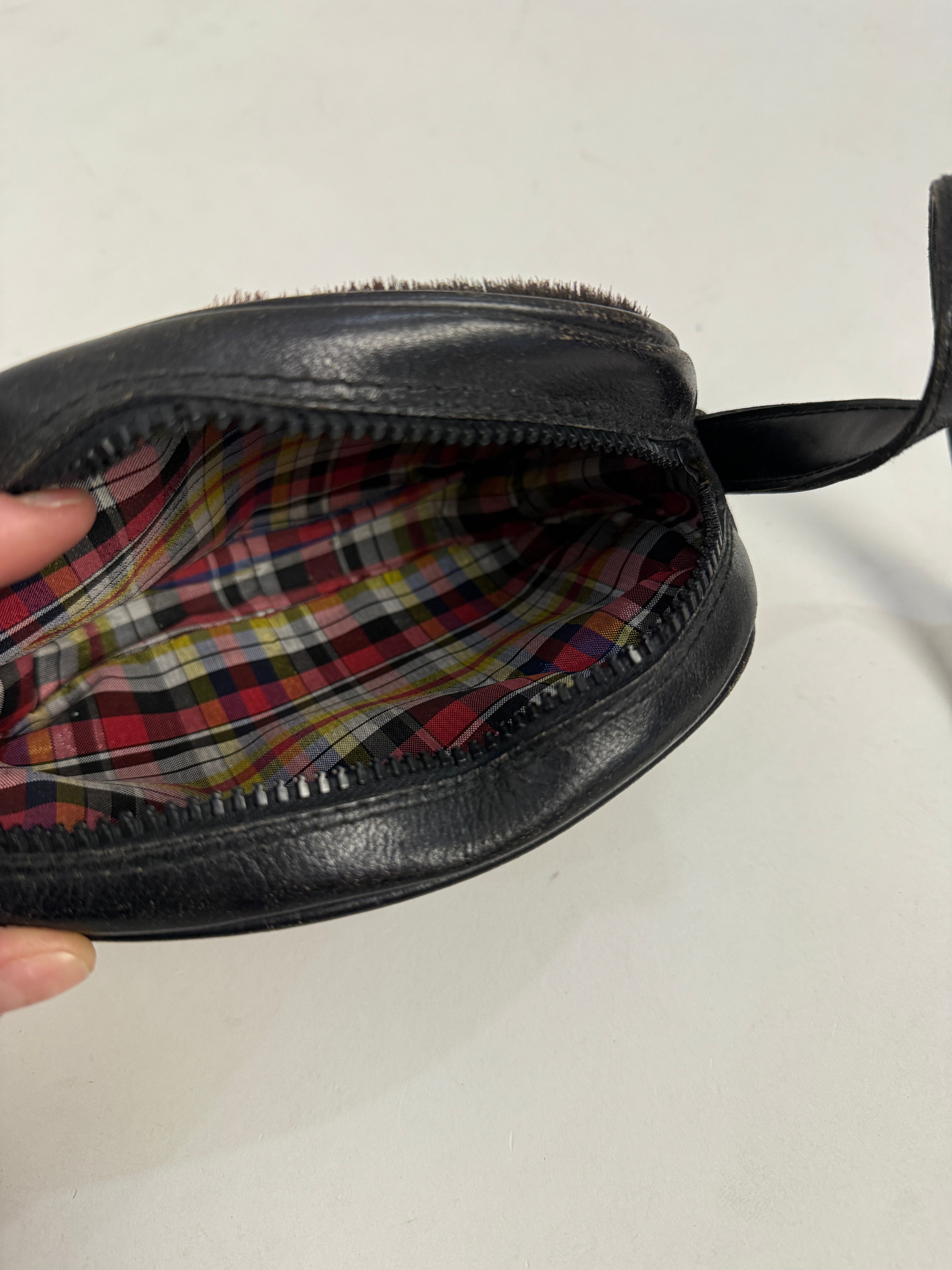 Borsa a tracolla in cavallino anni '70