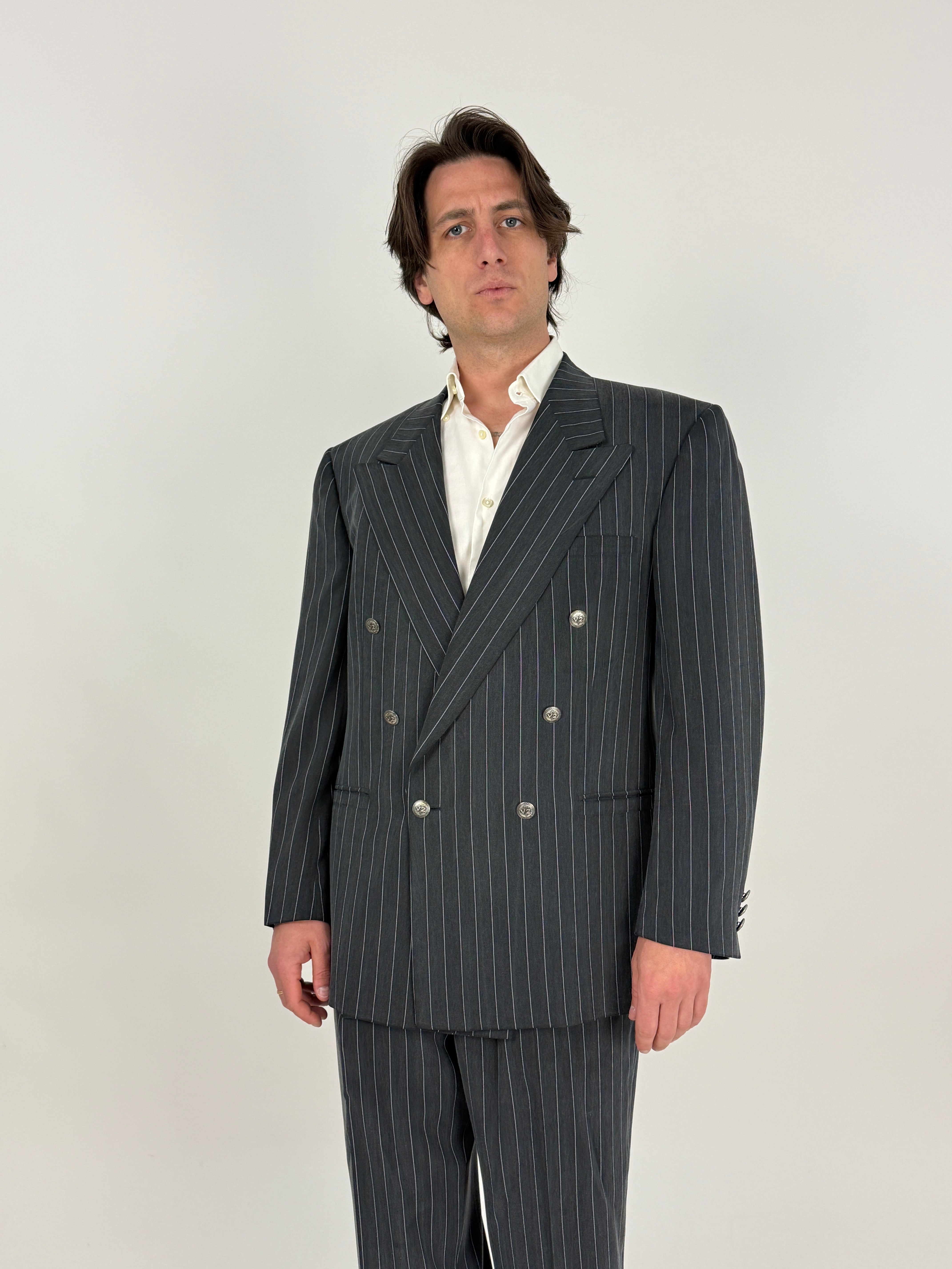 completo v2 by versace da uomo grigio antracite vintage