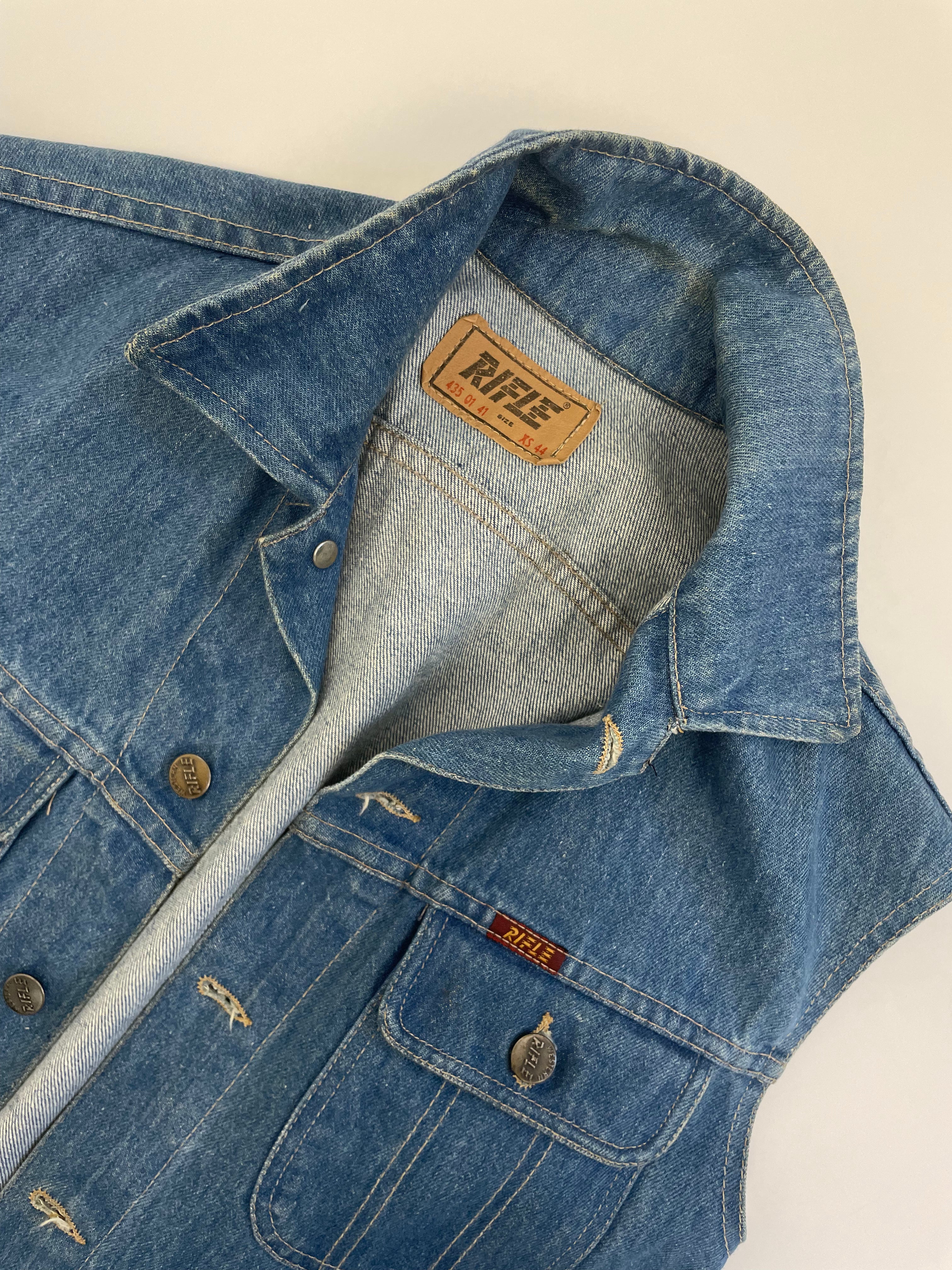 Gilet Rifle western - vintage denim