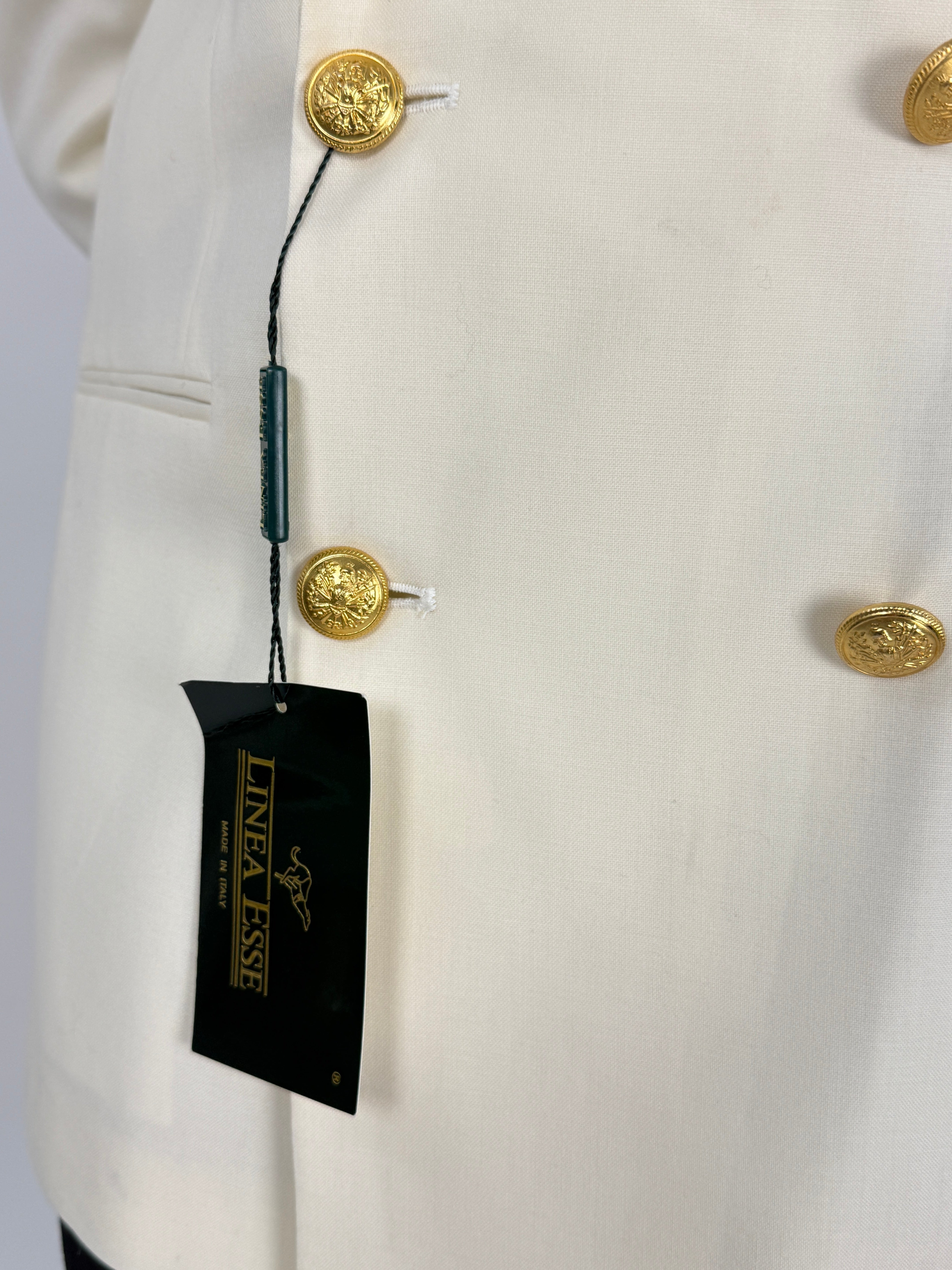 Blazer vintage sartoriale doppiopetto con bottoni oro
