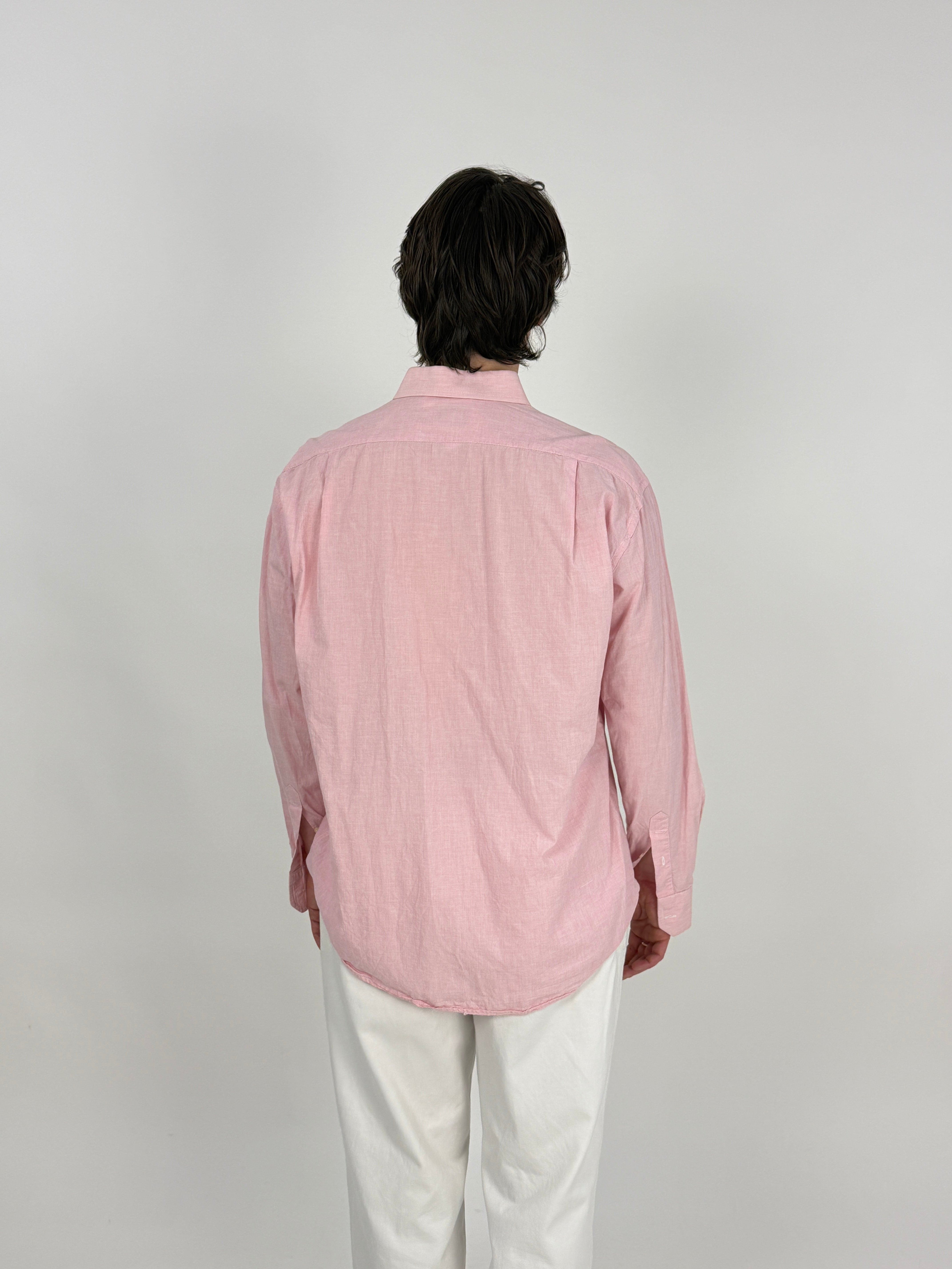 Camicia in puro cotone rosa
