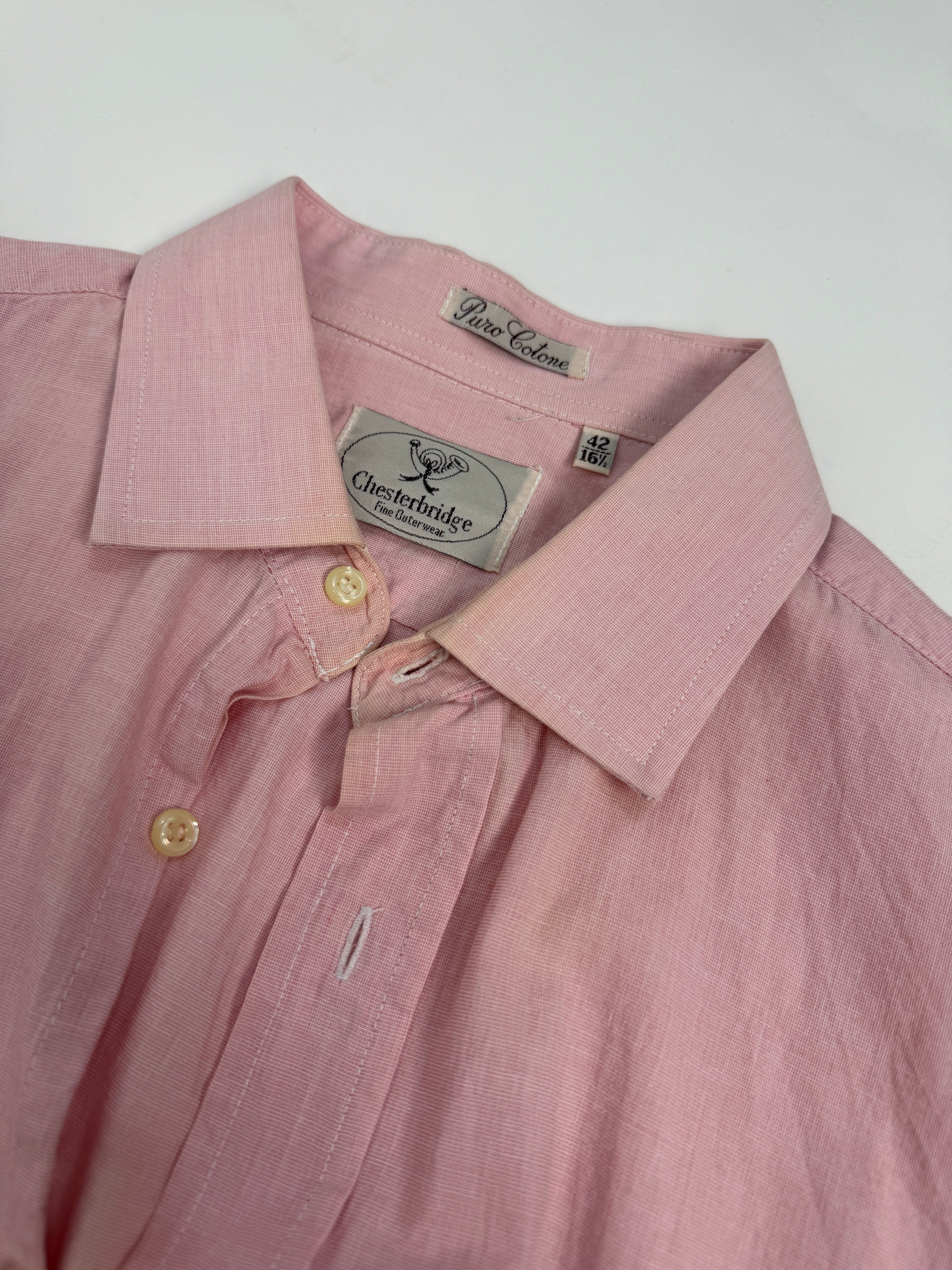 Camicia in puro cotone rosa