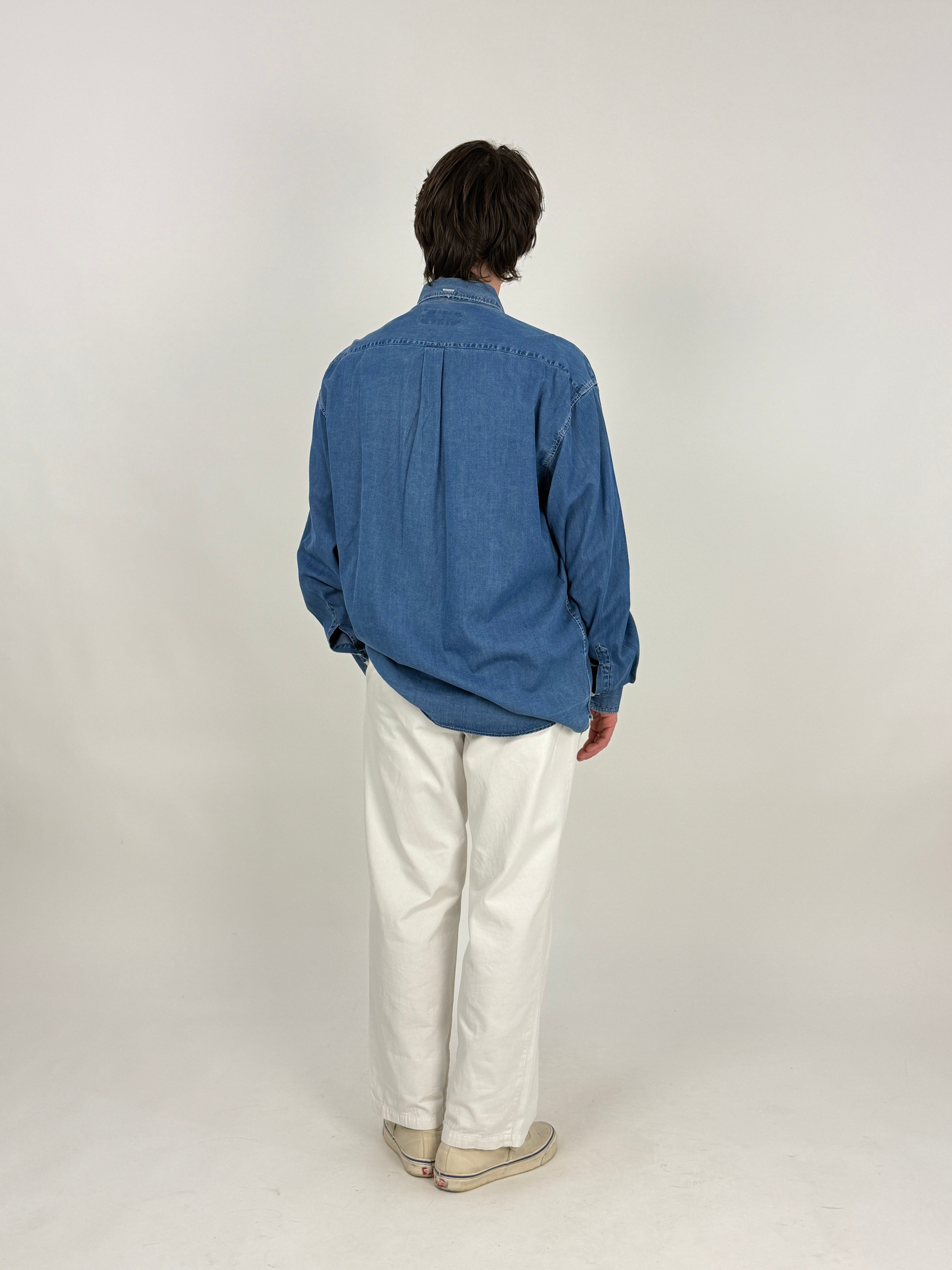 Camicia blu denim anni '80
