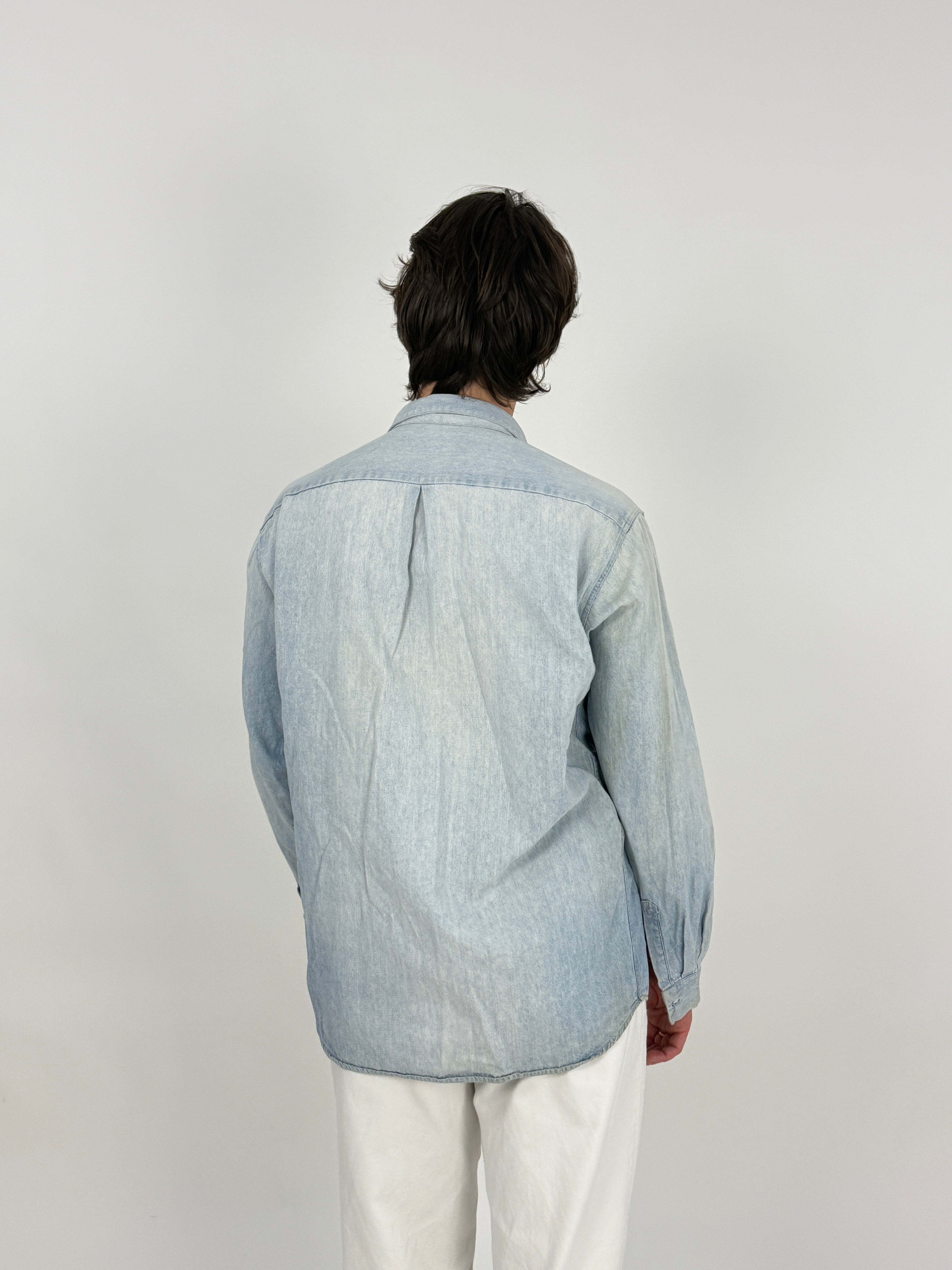 Camicia in denim blu vintage