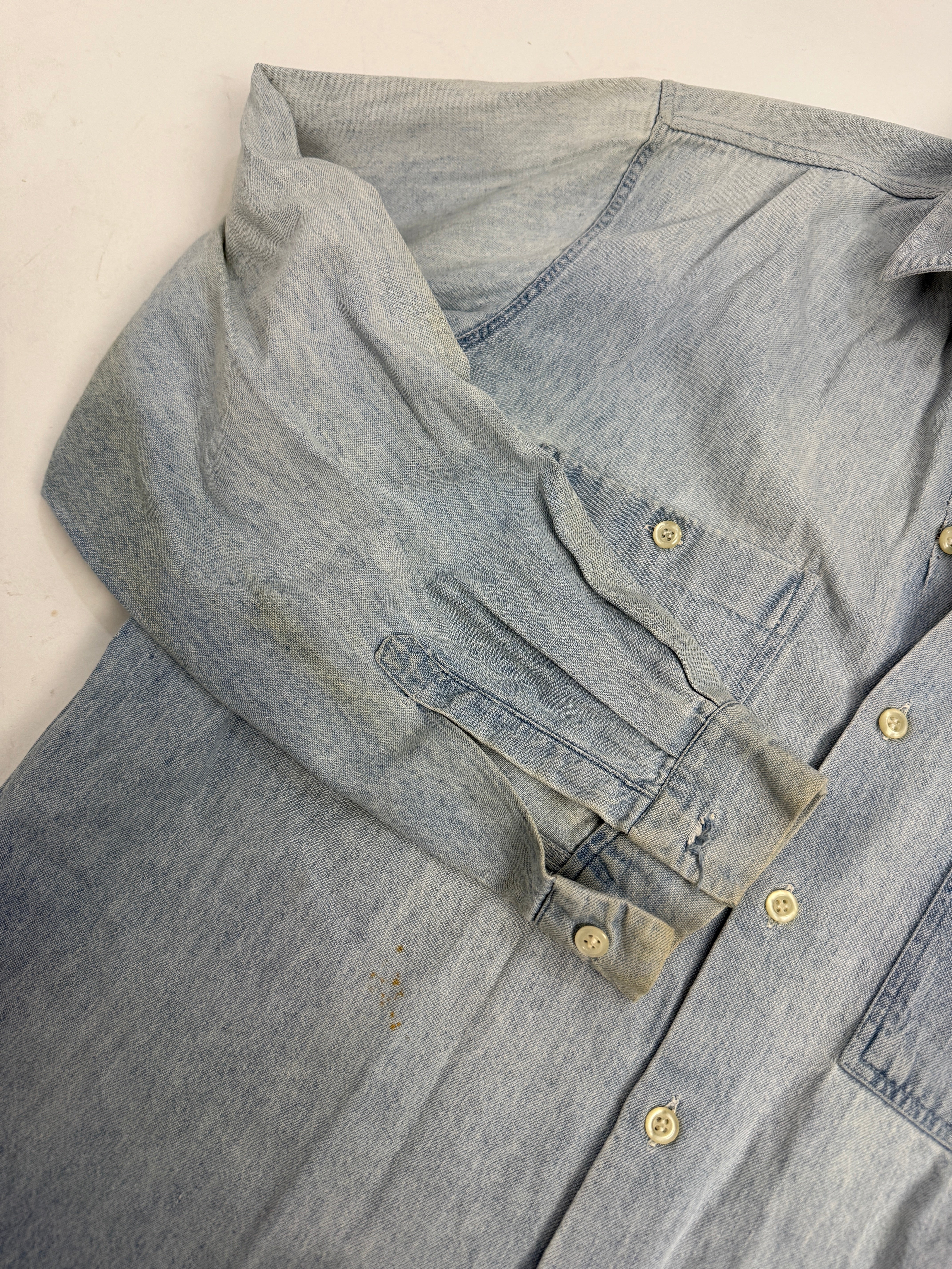 Camicia in denim blu vintage