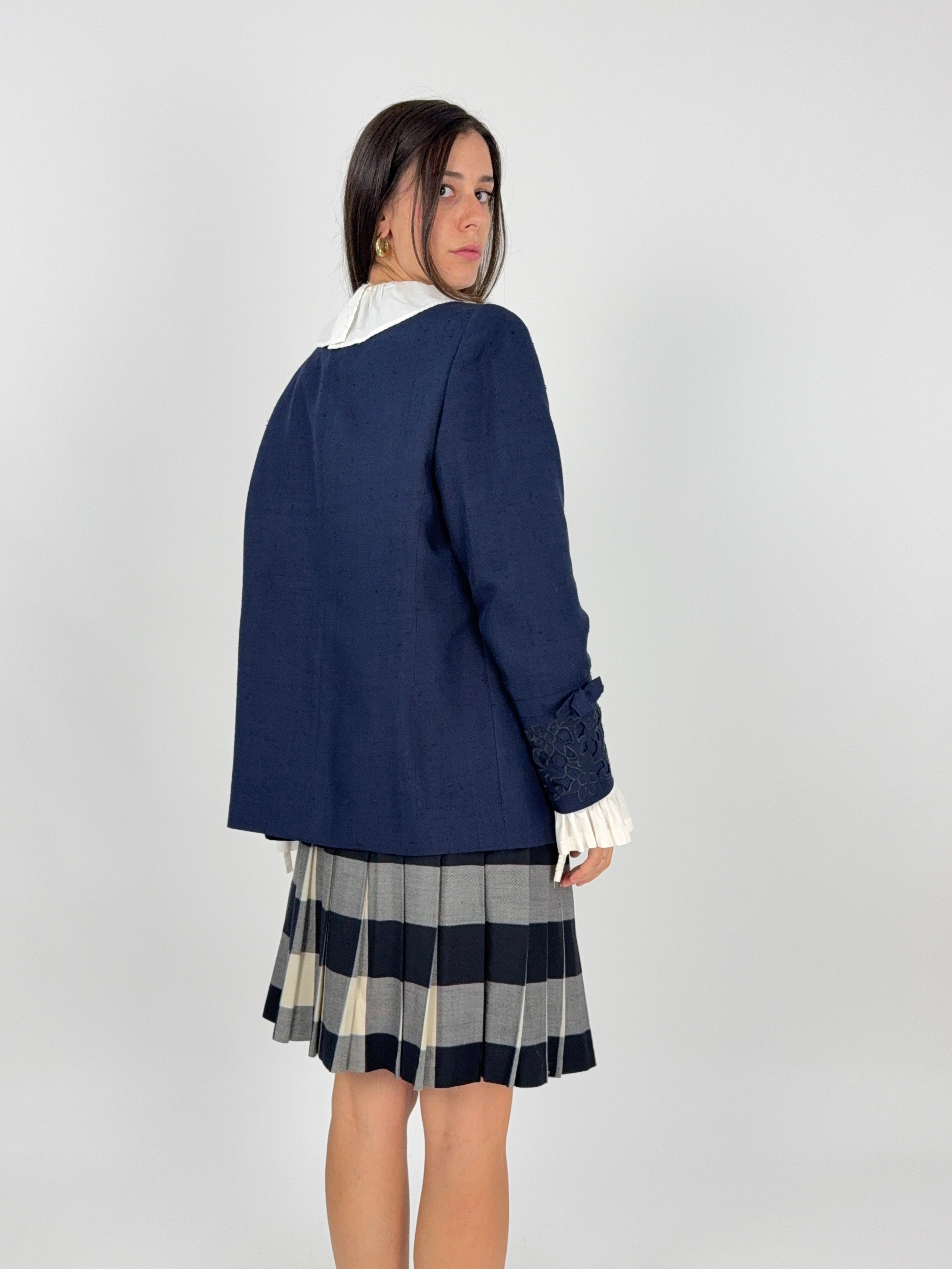 Giacca Carisma by Valentino Seta Shantung Anni '80 - Taglia 44