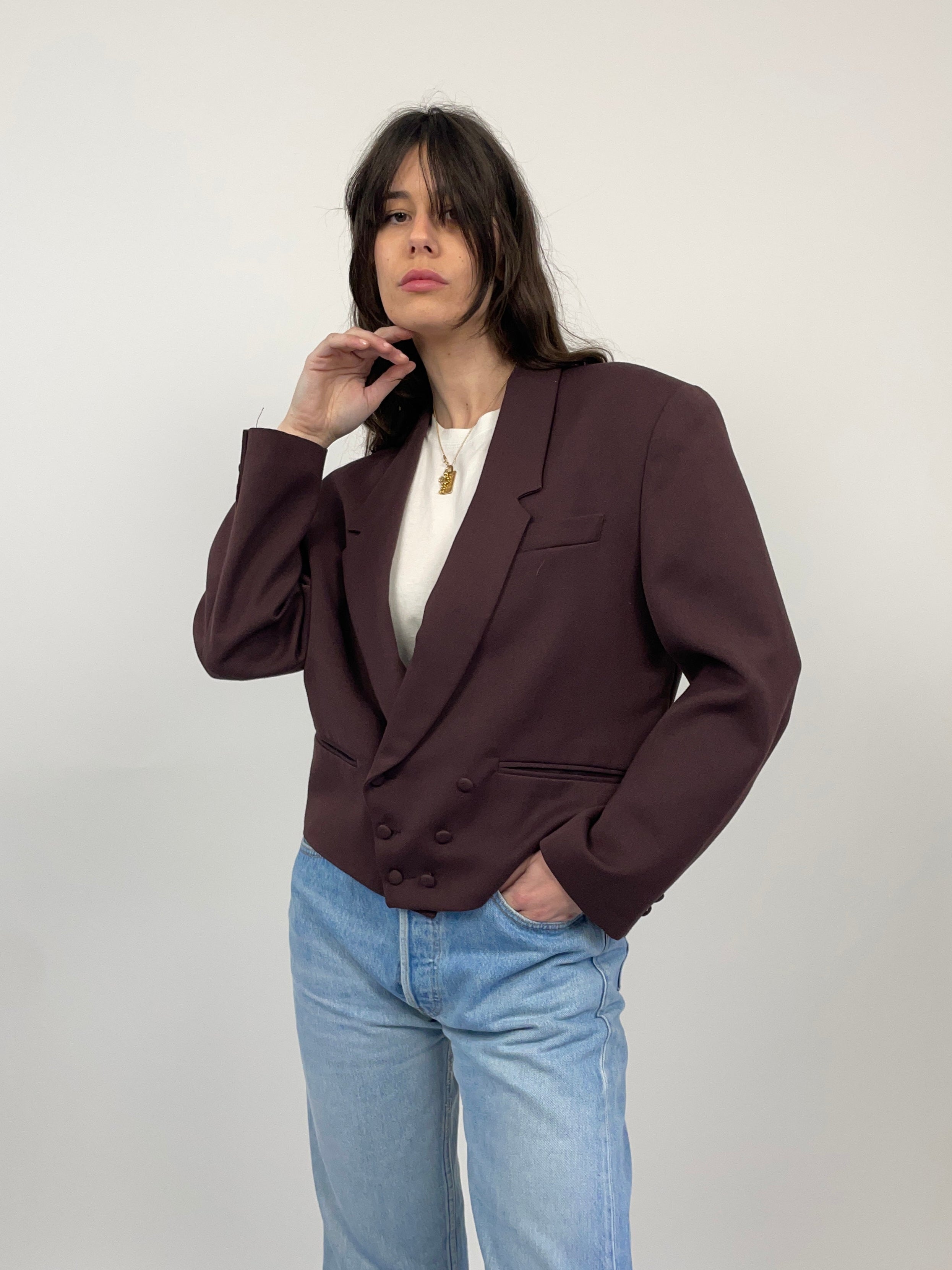 Giacca cropped doppiopetto