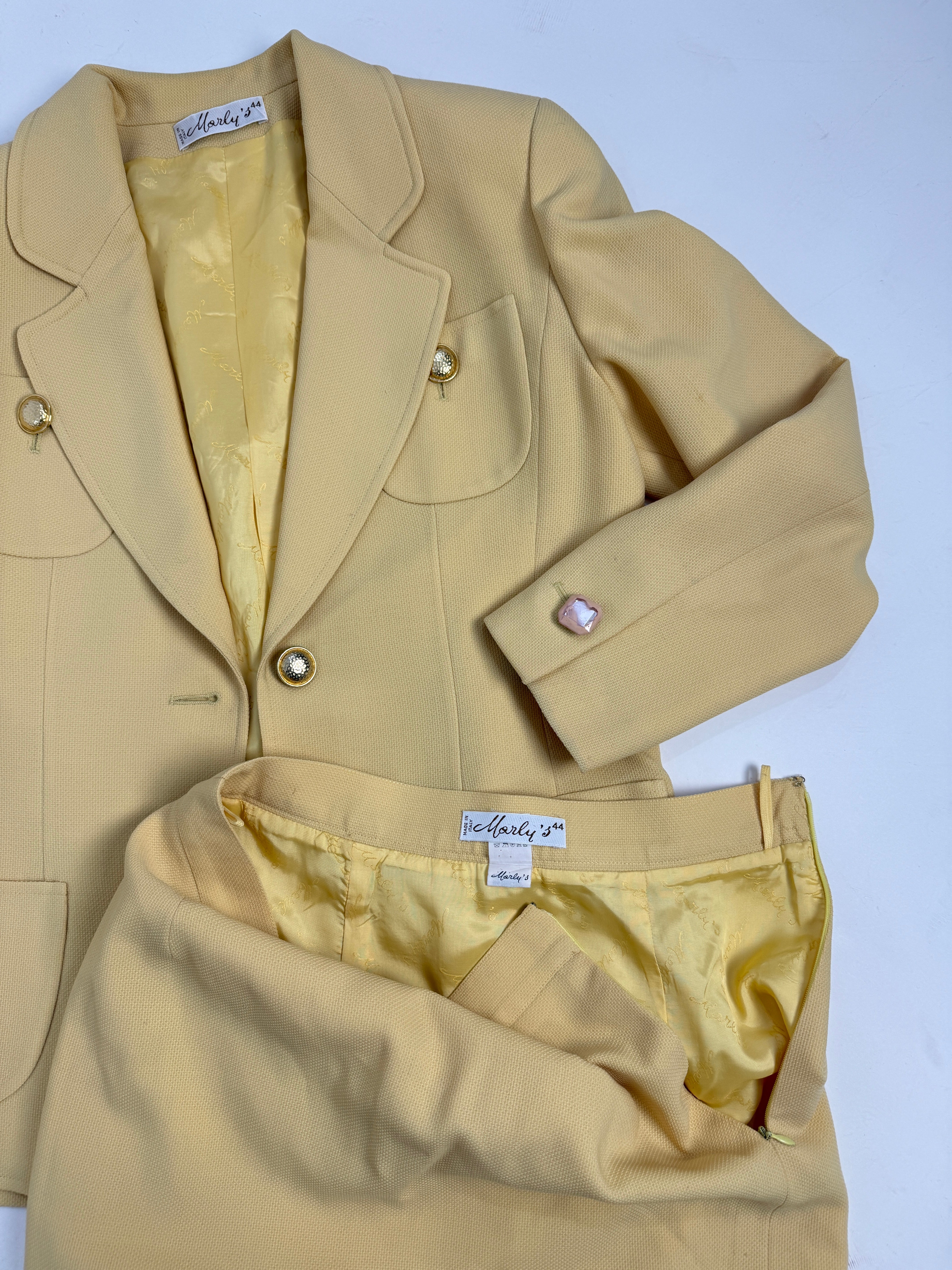 Tailleur anni '80 - giallo pastello