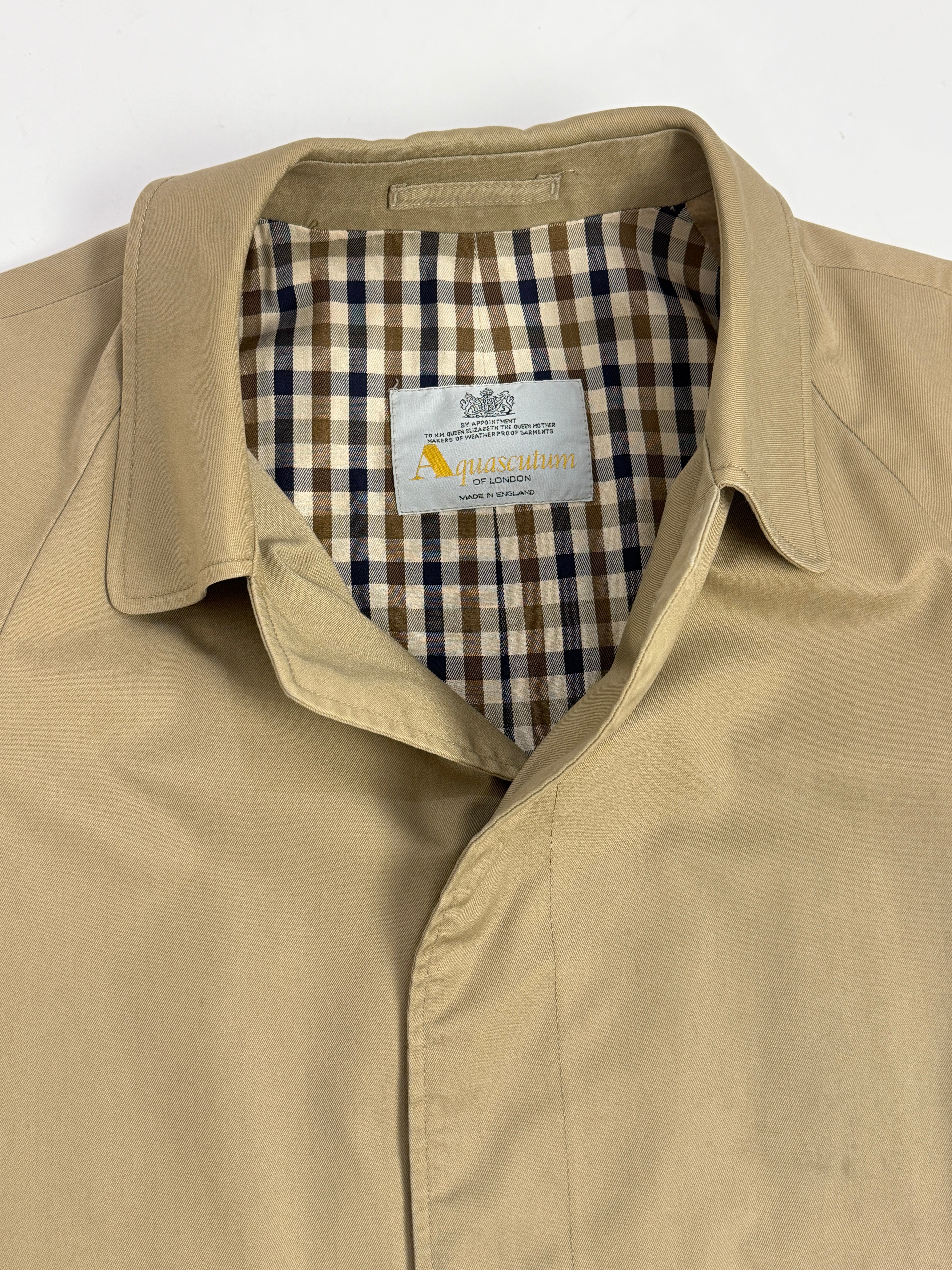 Trench Aquascutum - Made in England con fodera check