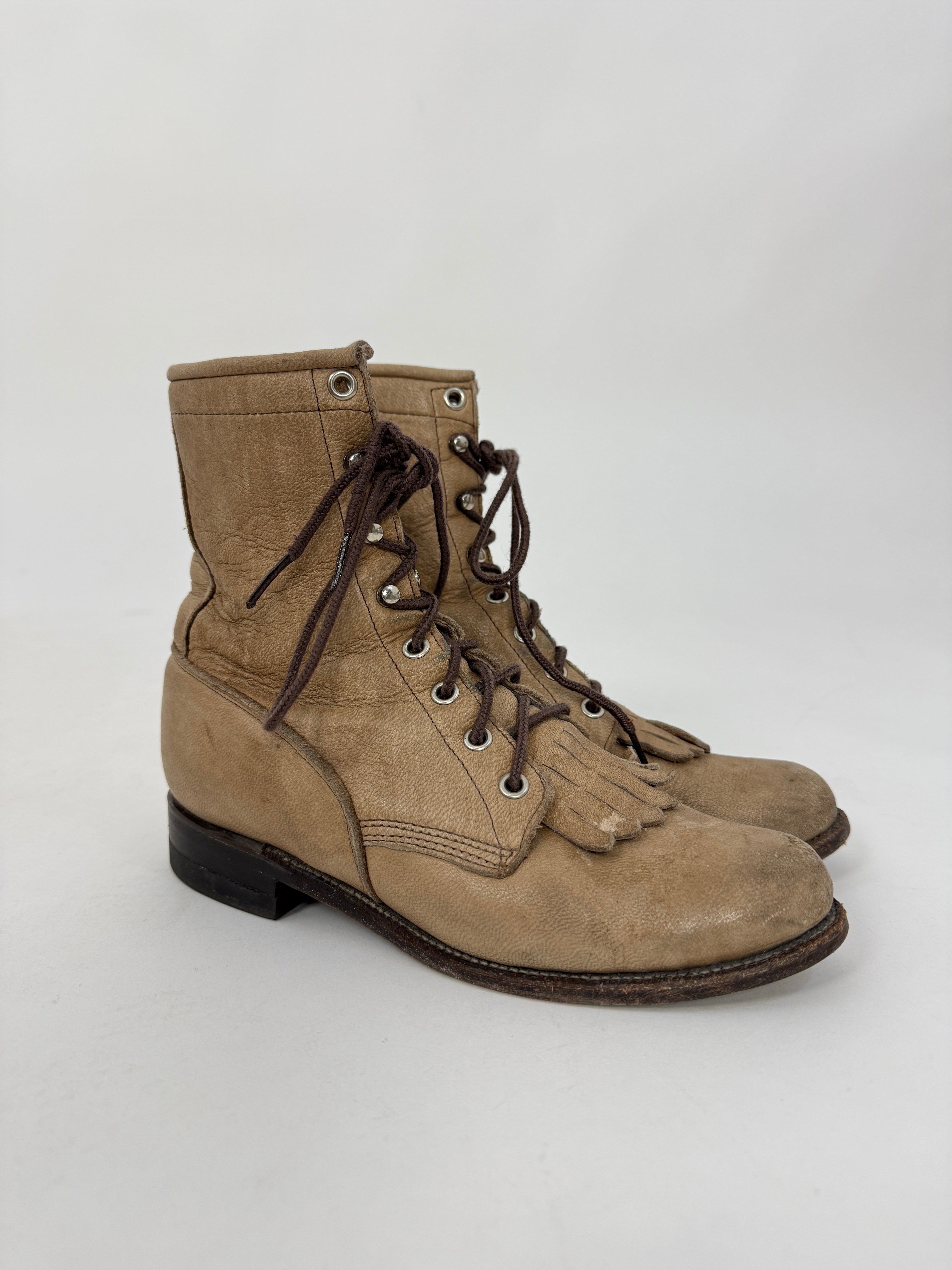 Justin Roper Made in USA 70s- Allacciata alta con frange