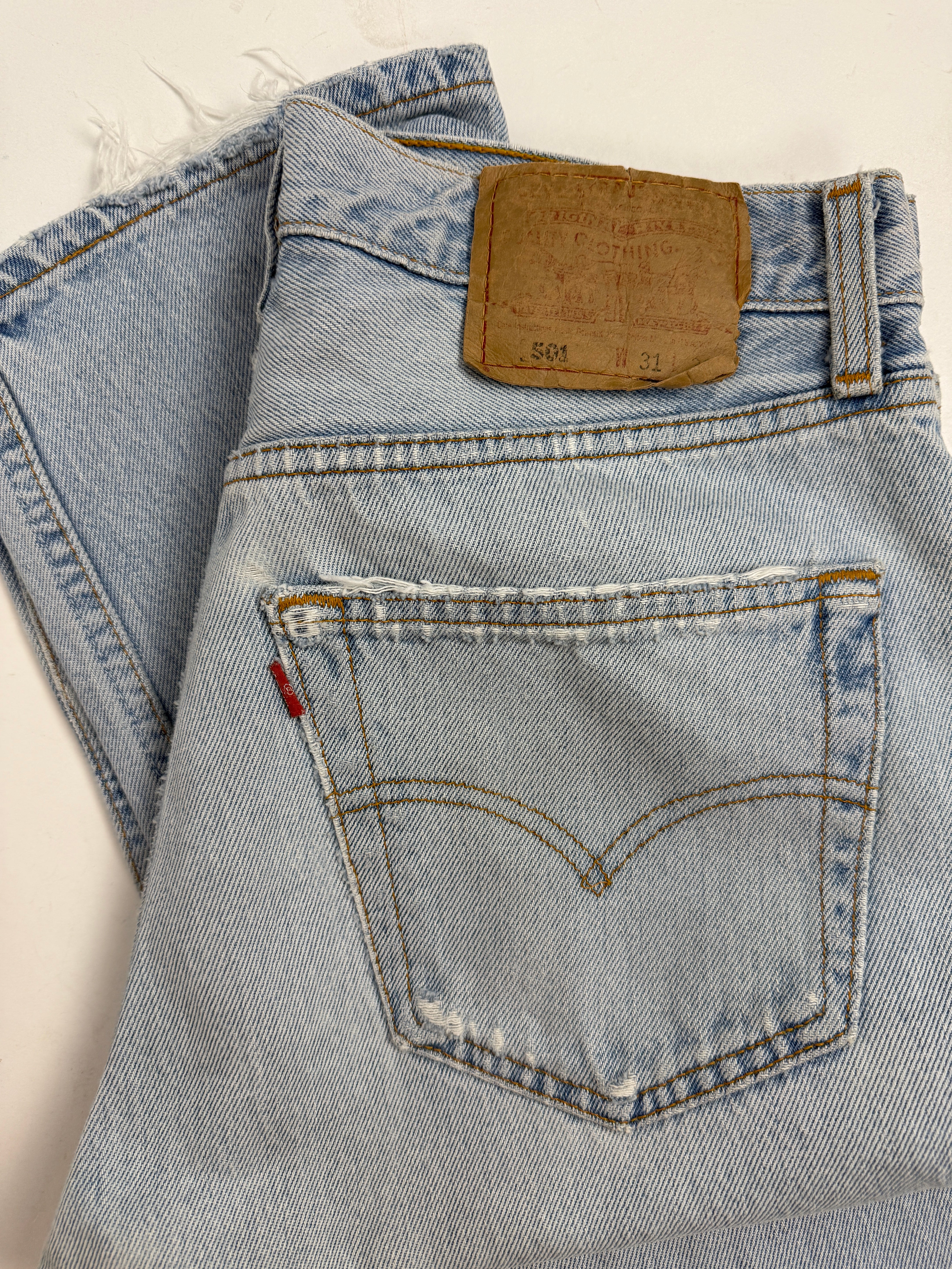 Jeans Vintage Levi's 501 Made in USA Light Wash - W31 L32