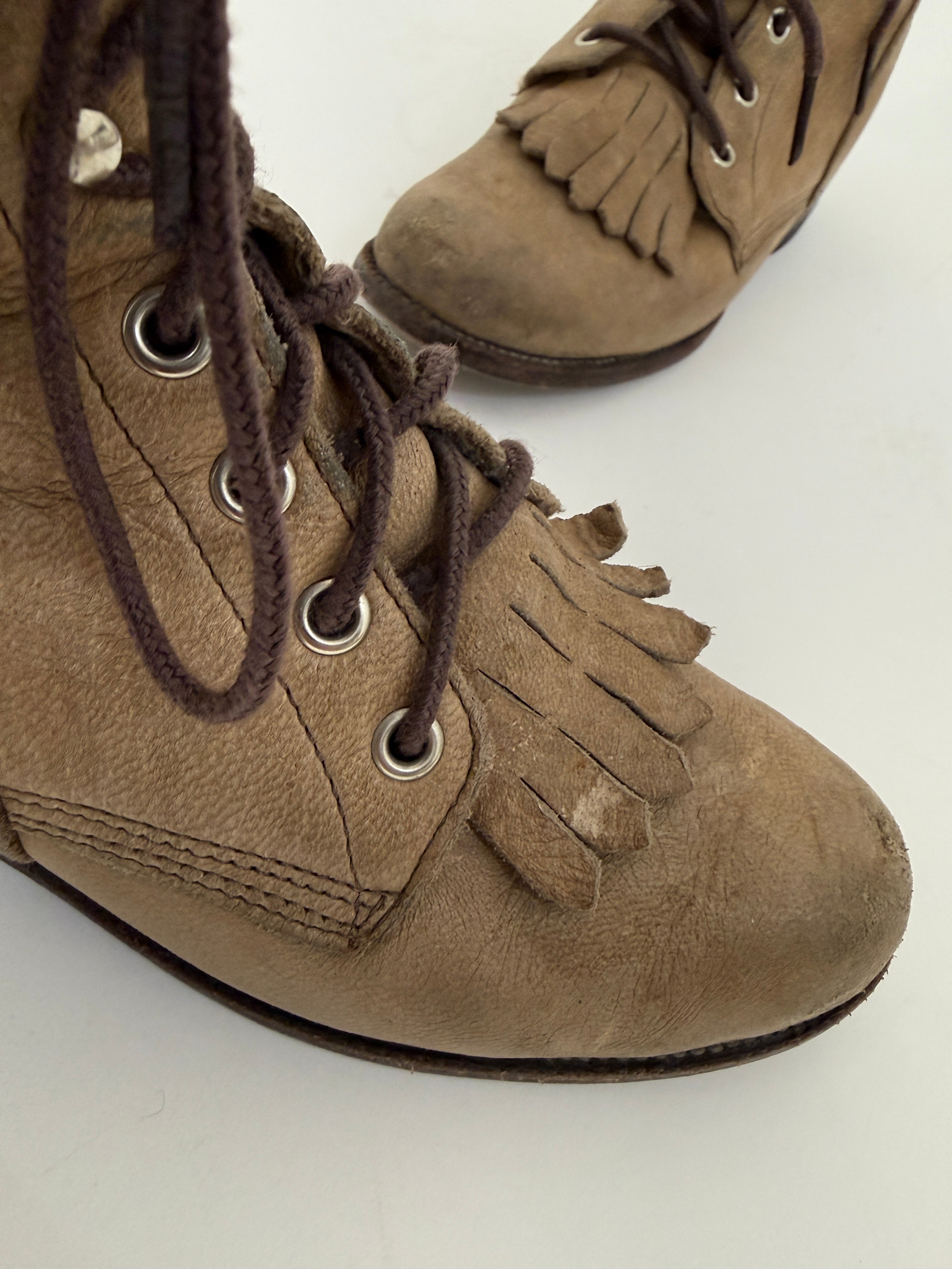 Justin Roper Made in USA 70s- Allacciata alta con frange