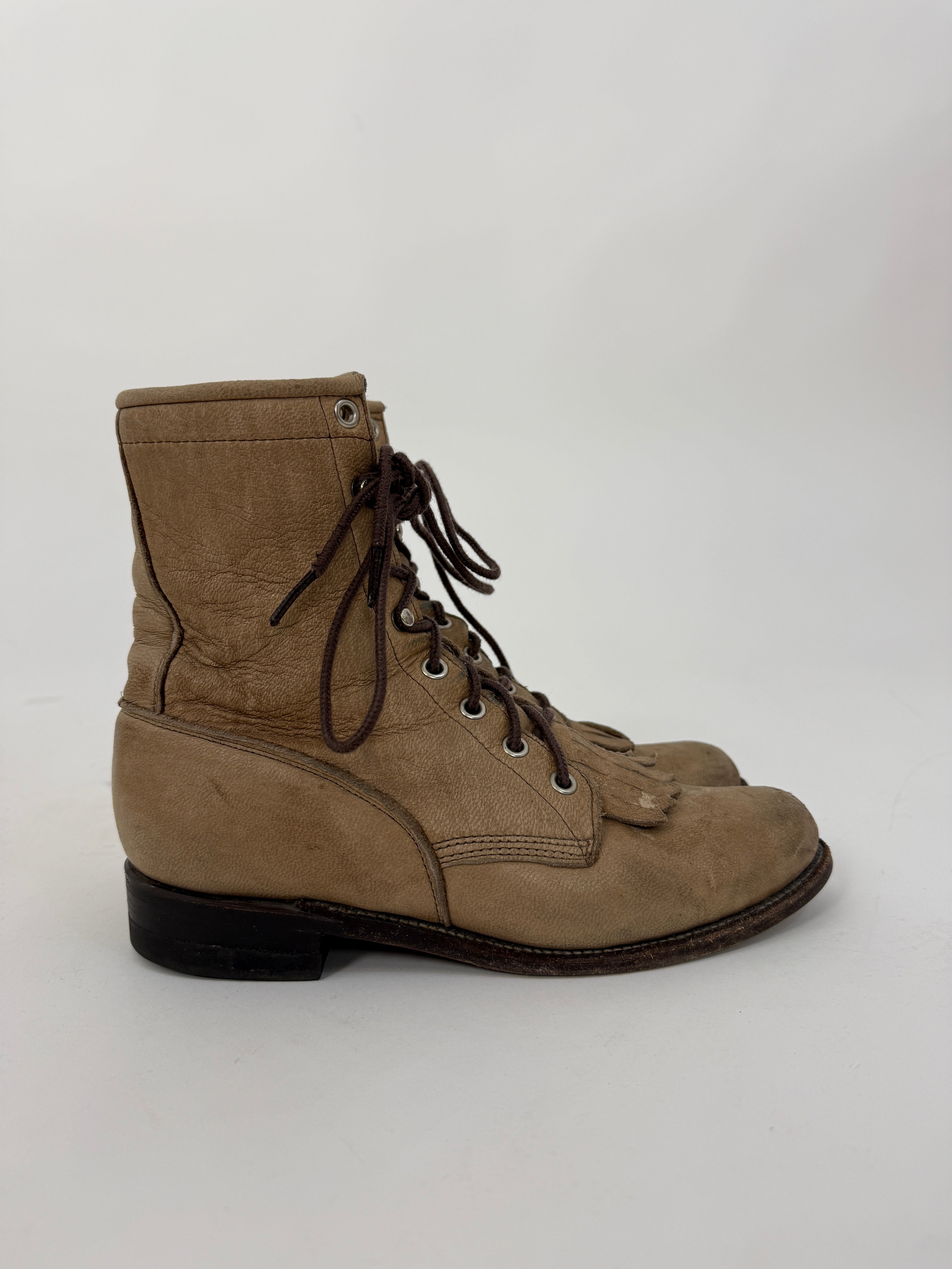 Justin Roper Made in USA 70s- Allacciata alta con frange