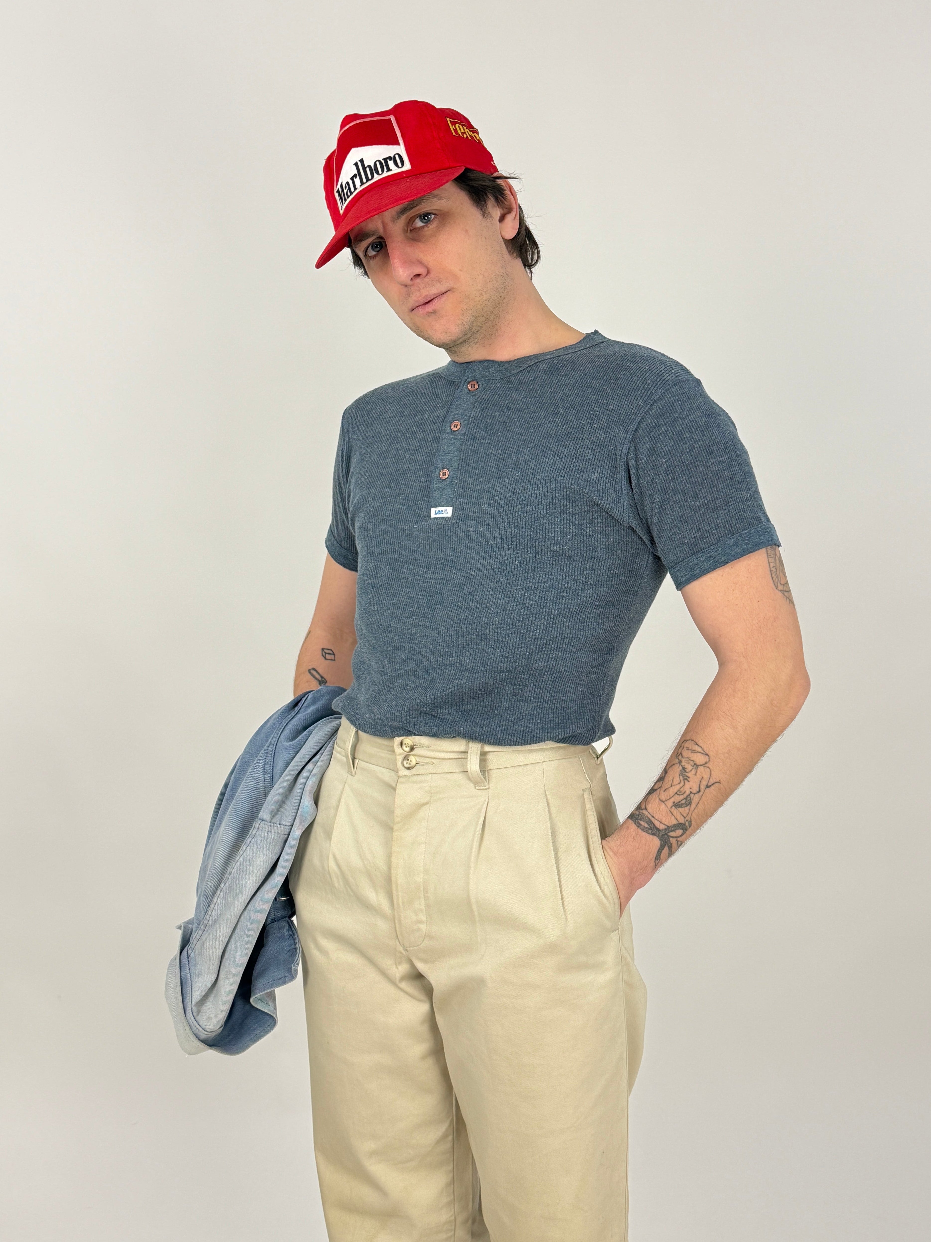 T-shirt LEE Sanforized serafino vintage a costine