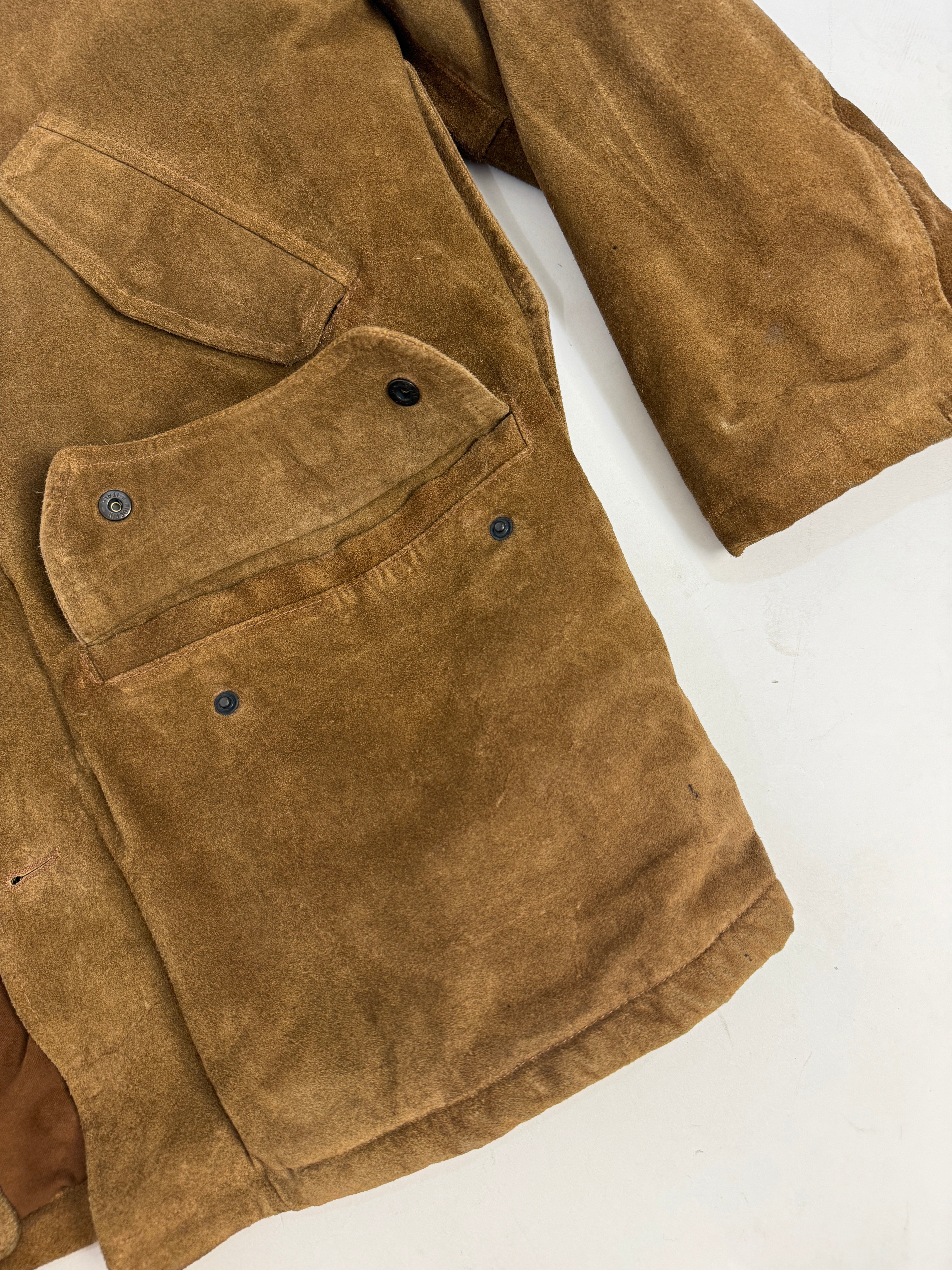 Giacca Stewart in Pelle Scamosciata Vintage - Taglia XL