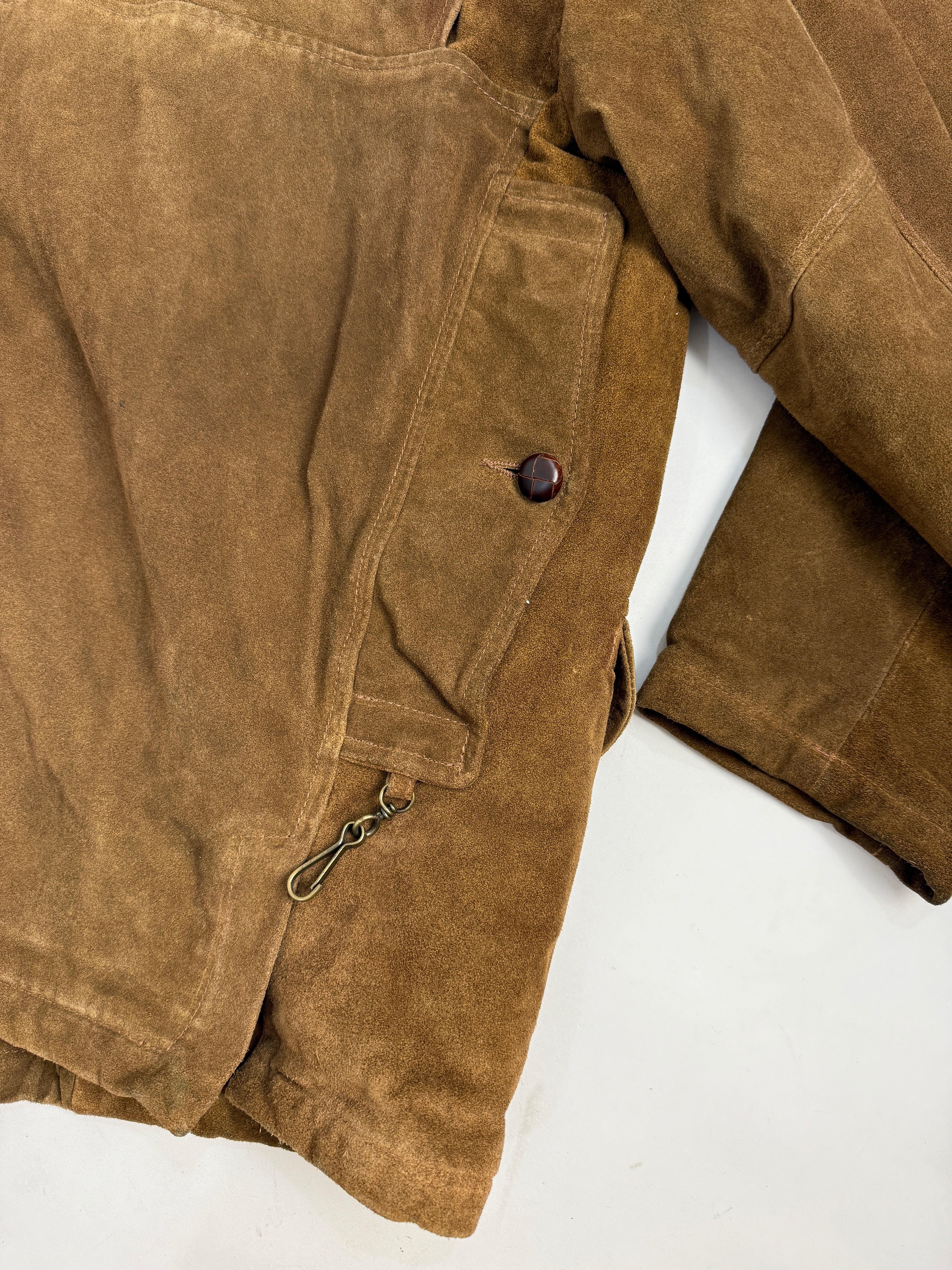 Giacca Stewart in Pelle Scamosciata Vintage - Taglia XL