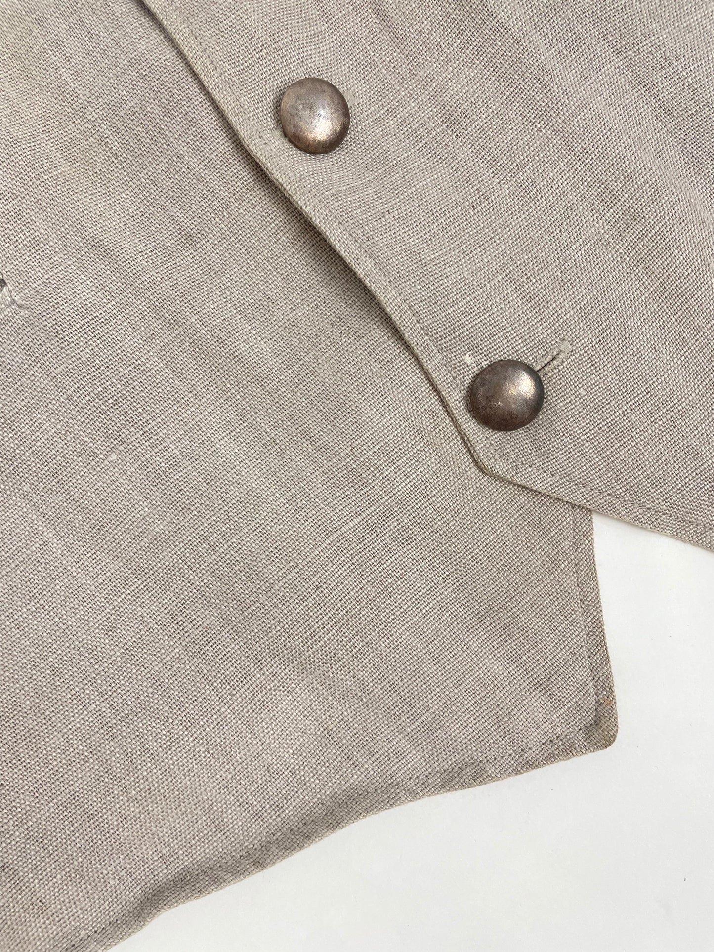 Gilet Trachten in lino con ganci in metallo