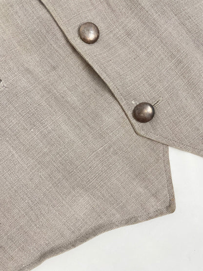 Gilet Trachten in lino con ganci in metallo