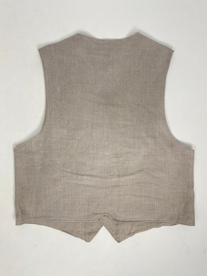 Gilet Trachten in lino con ganci in metallo