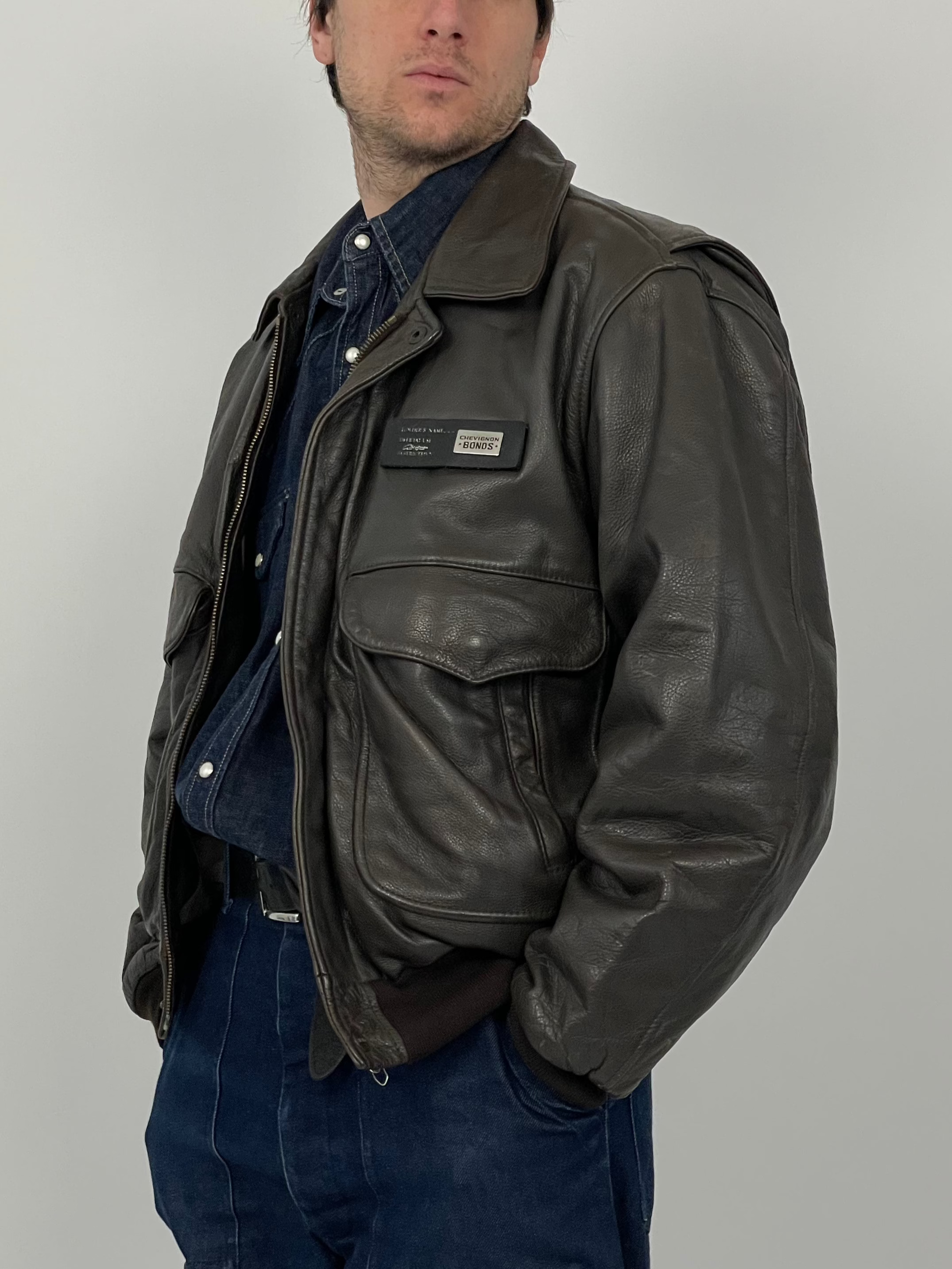 Chevignon Old Fly Leather vintage jacket