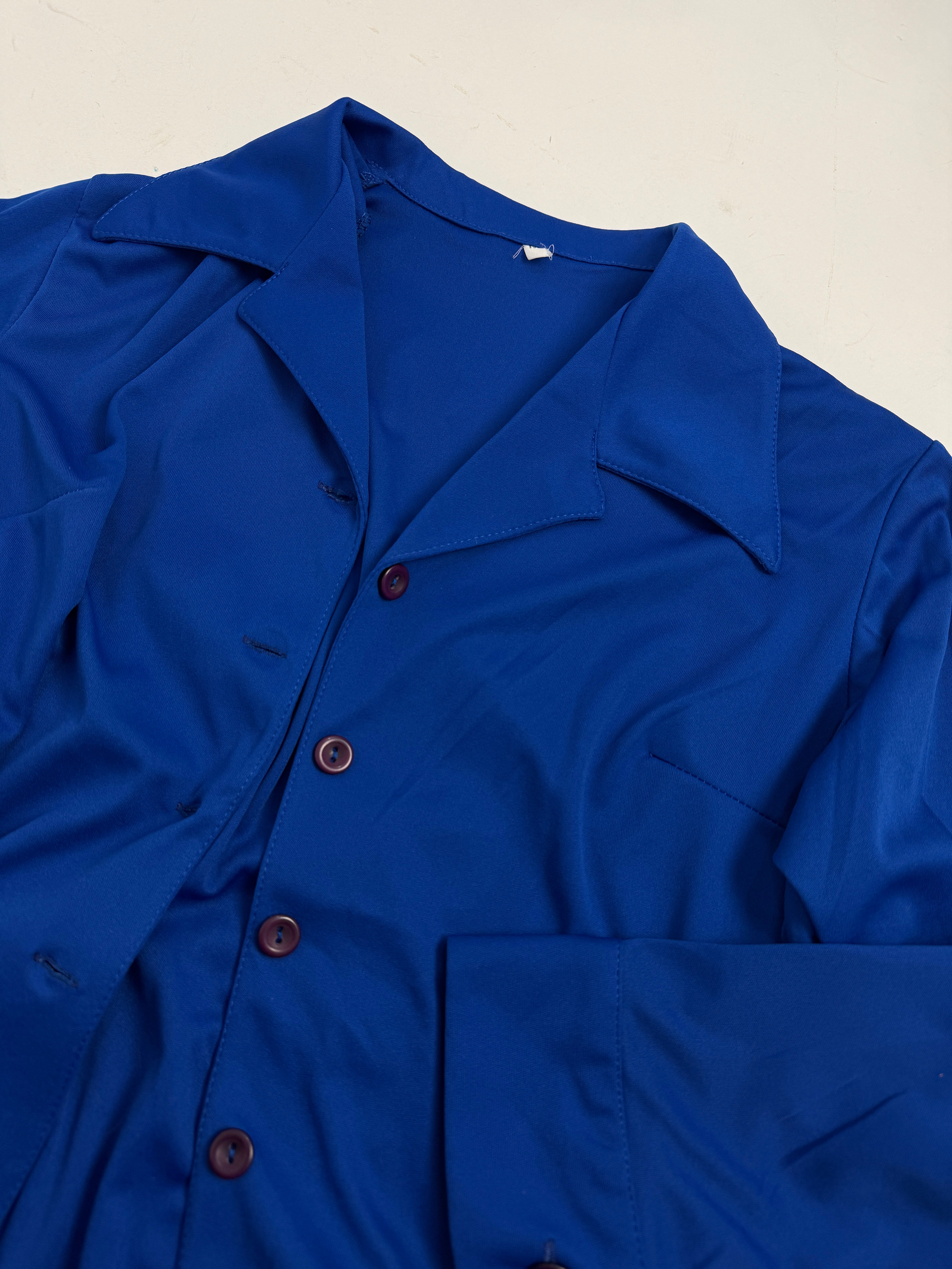 Camicia anni '70 - blu elettrico