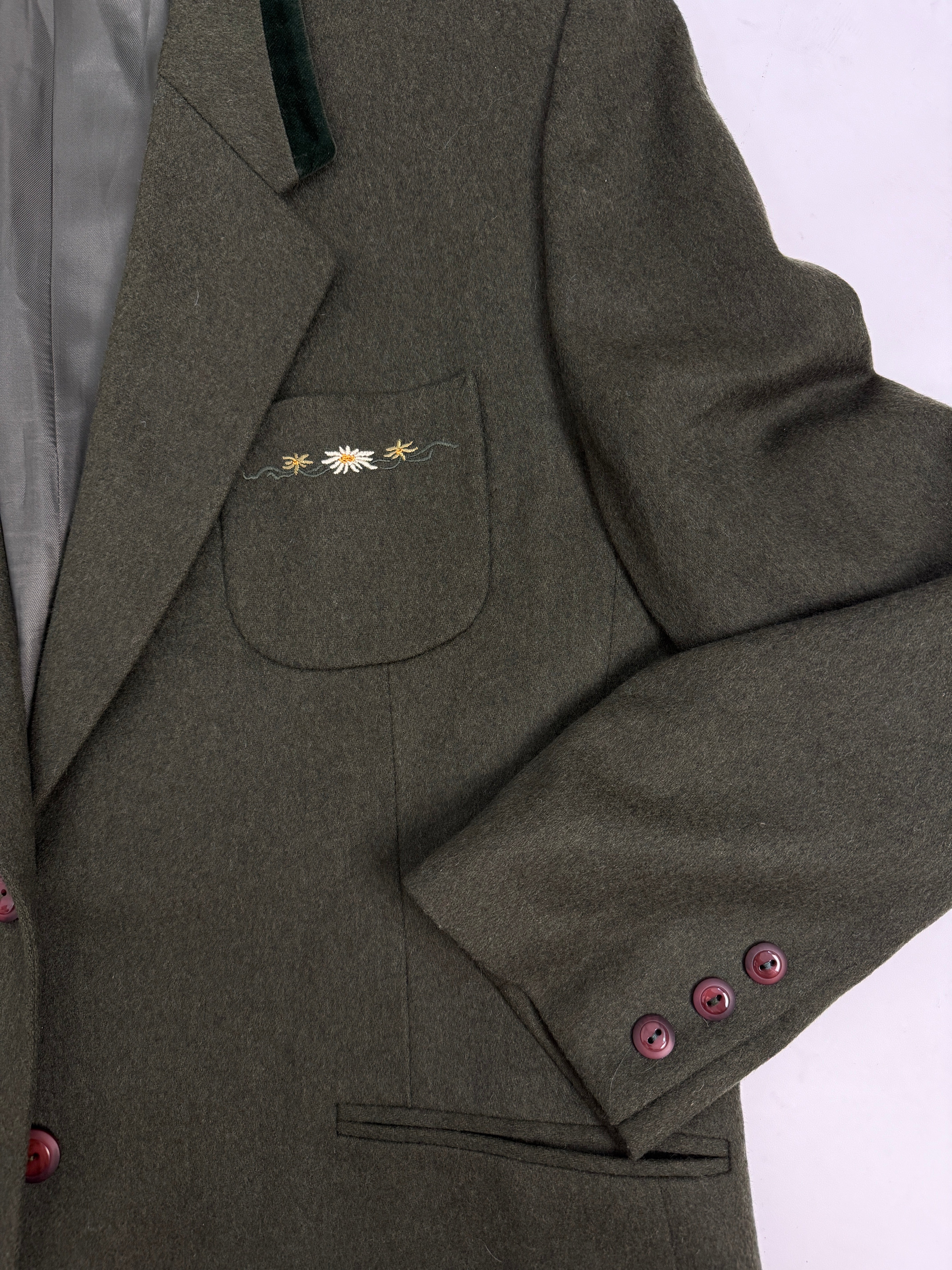 Blazer Vintage Trachten Misto Lana Cashmere - Taglia L
