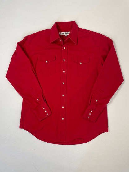 camicia-drysdales-made-in-usa-vintage-cotone-rosso-manica-lunga