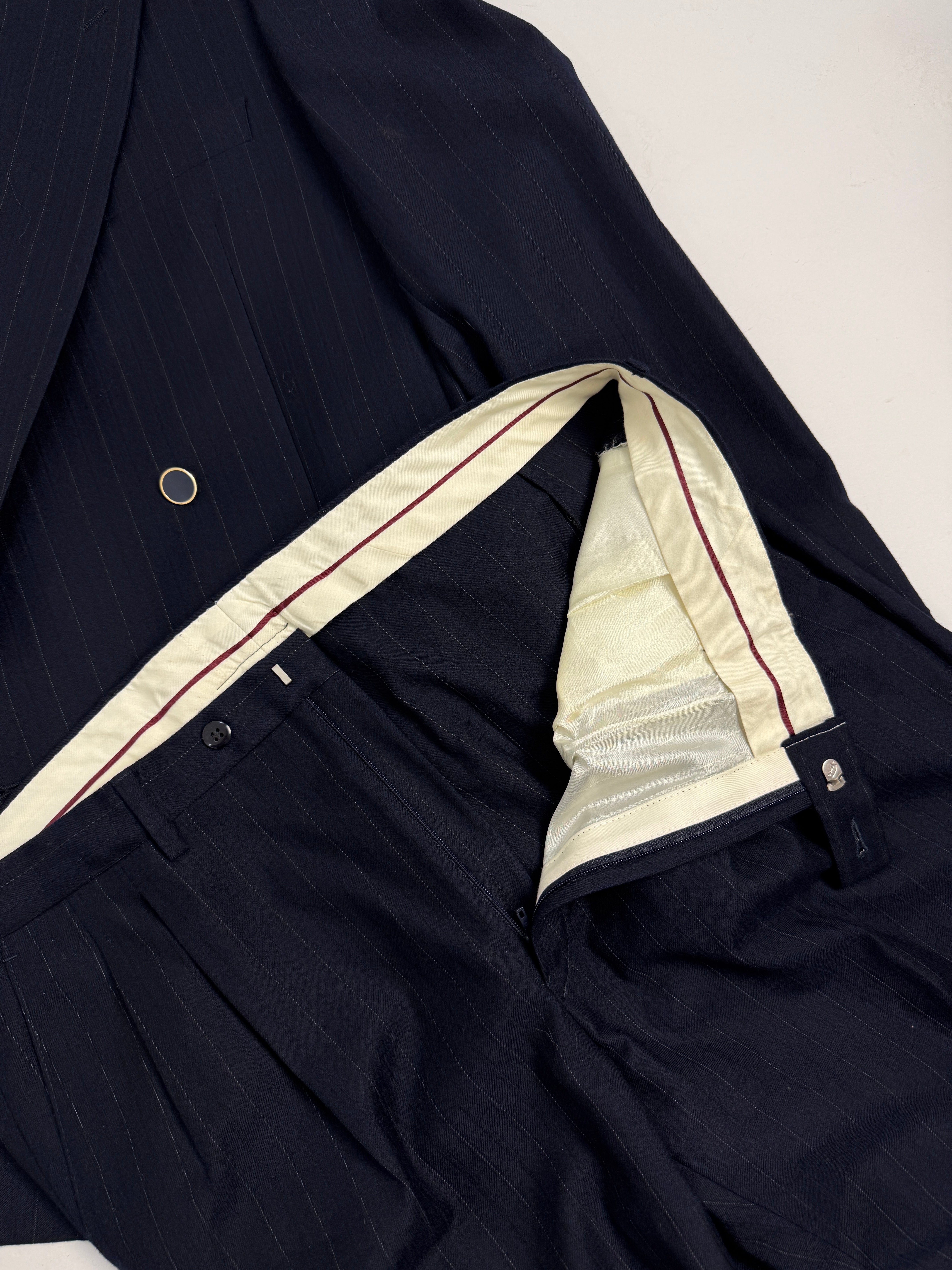 Completo Gessato Navy Vintage – Taglia 50/52