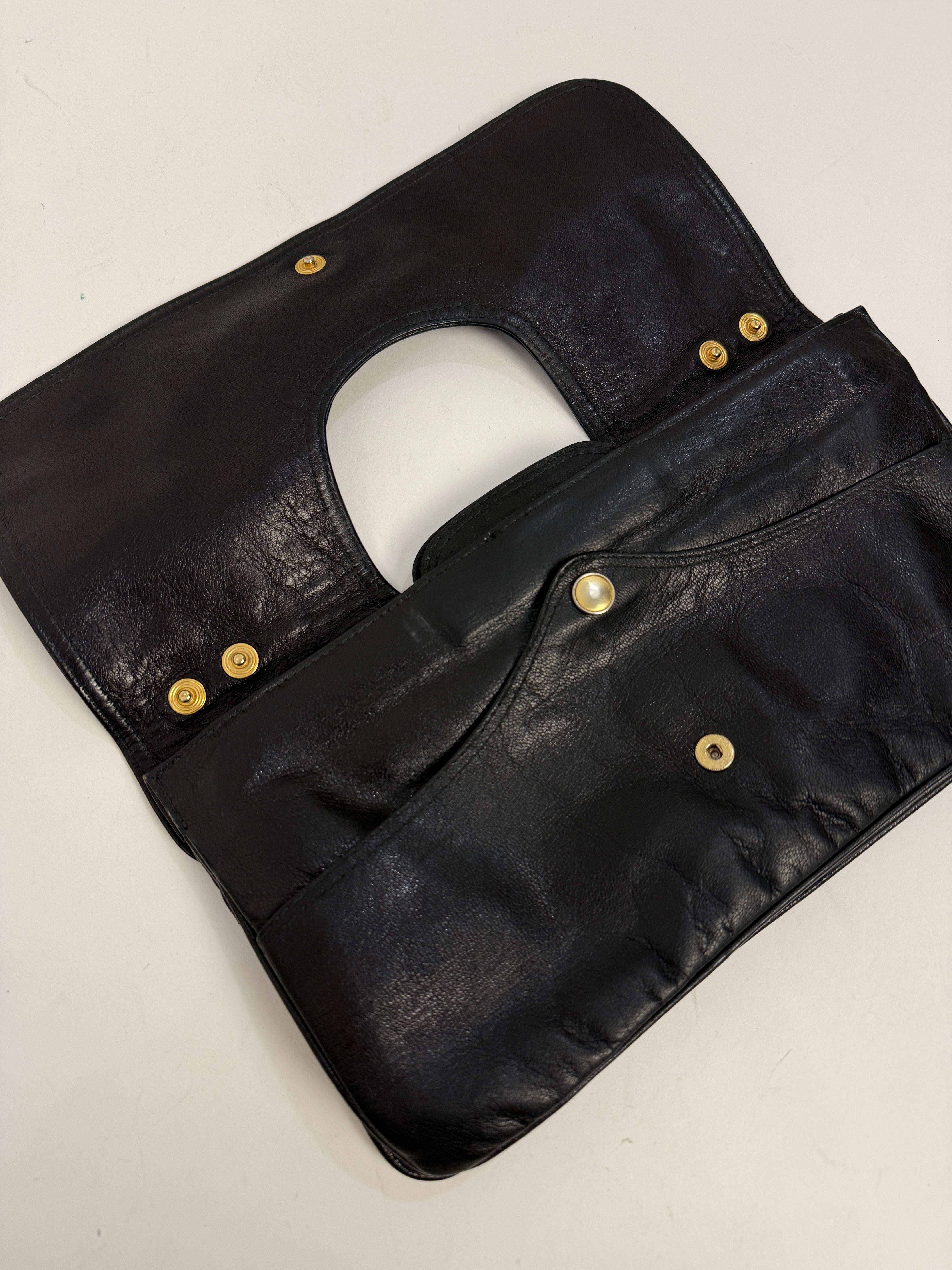 Clutch in vera pelle vintage
