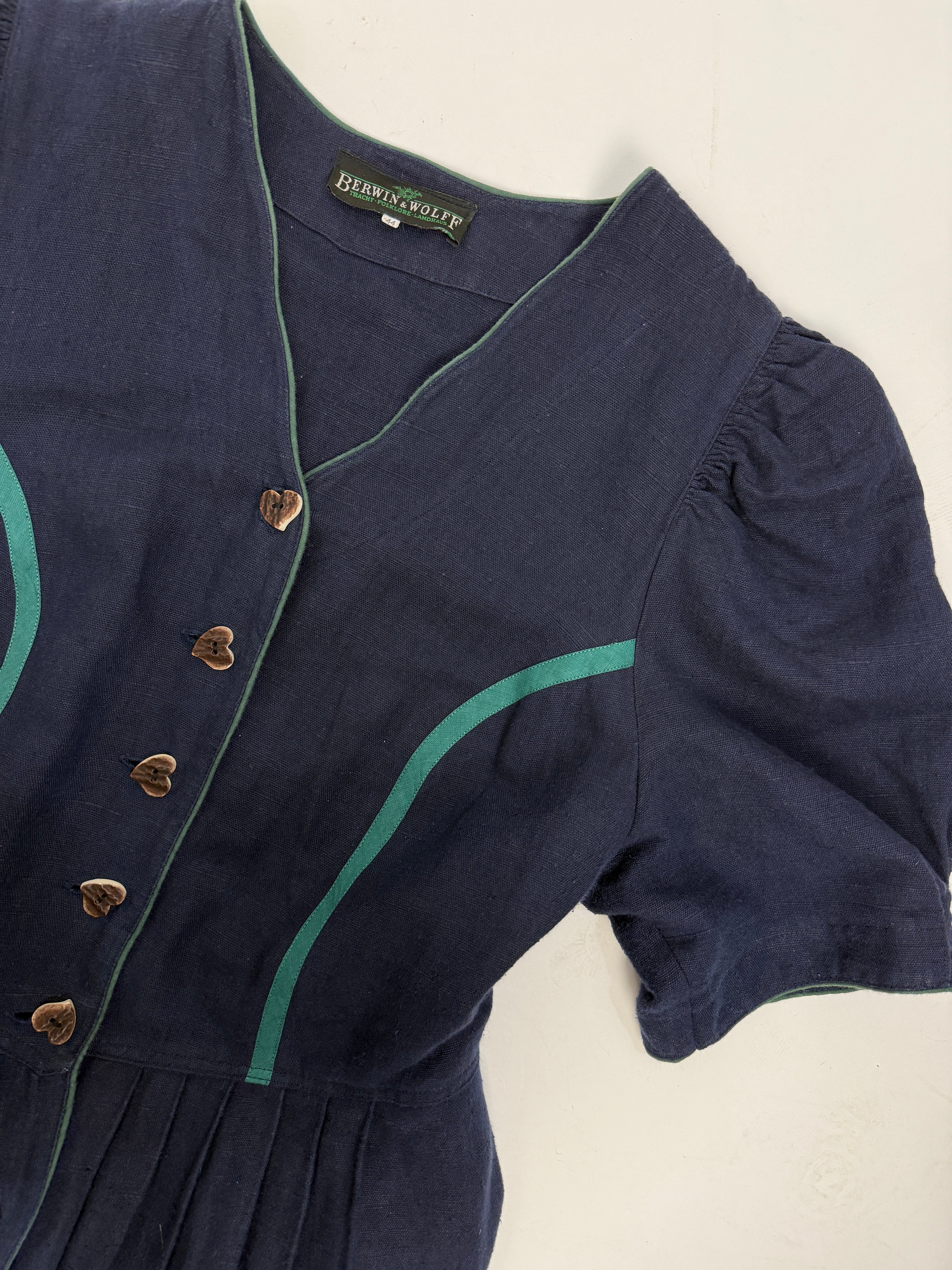 Abito Vintage Berwin & Wolff in Lino Blu