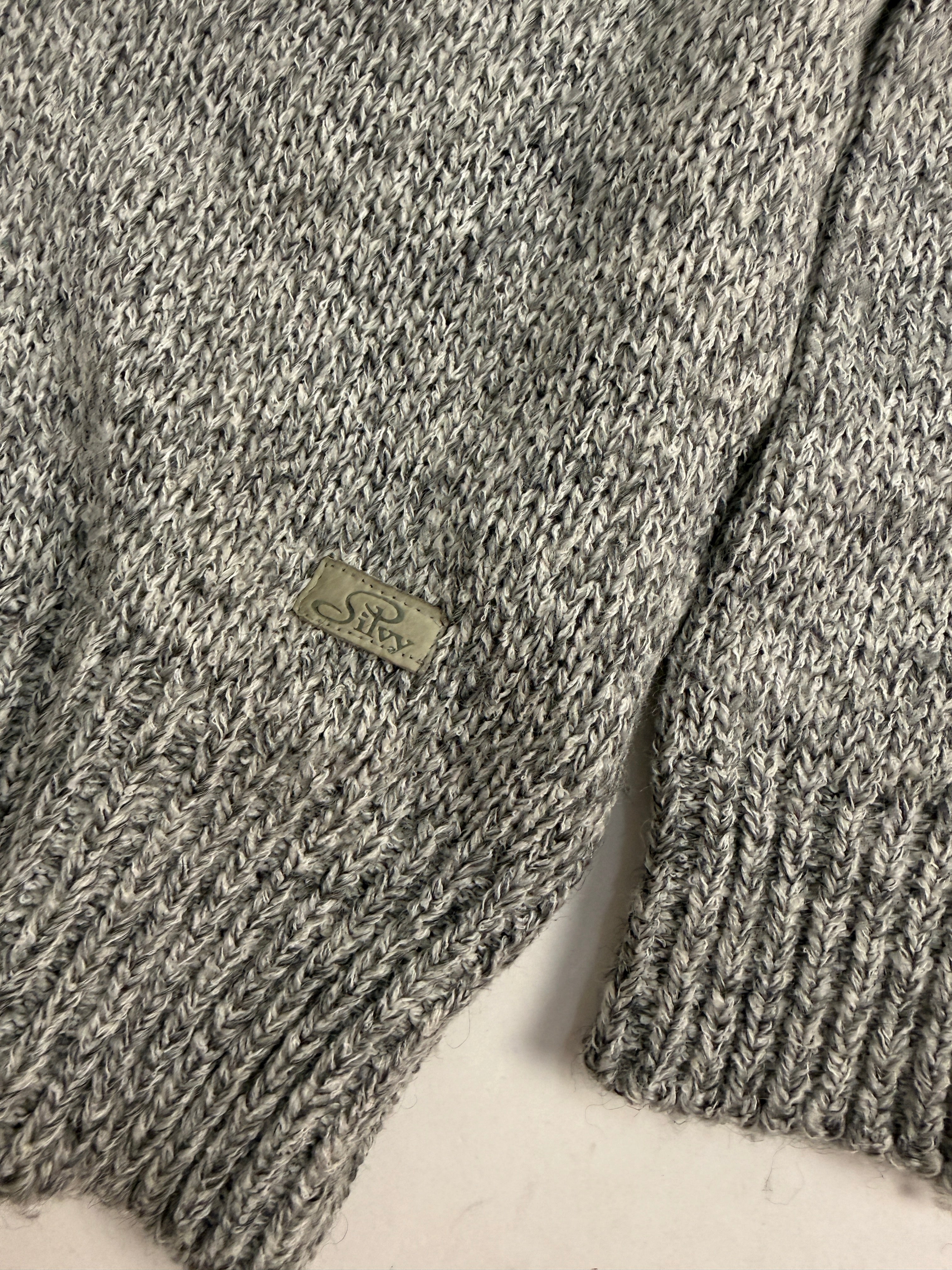 Maglione Silvy Tricot Vintage in Jacquard Grigio Melange – Taglia M
