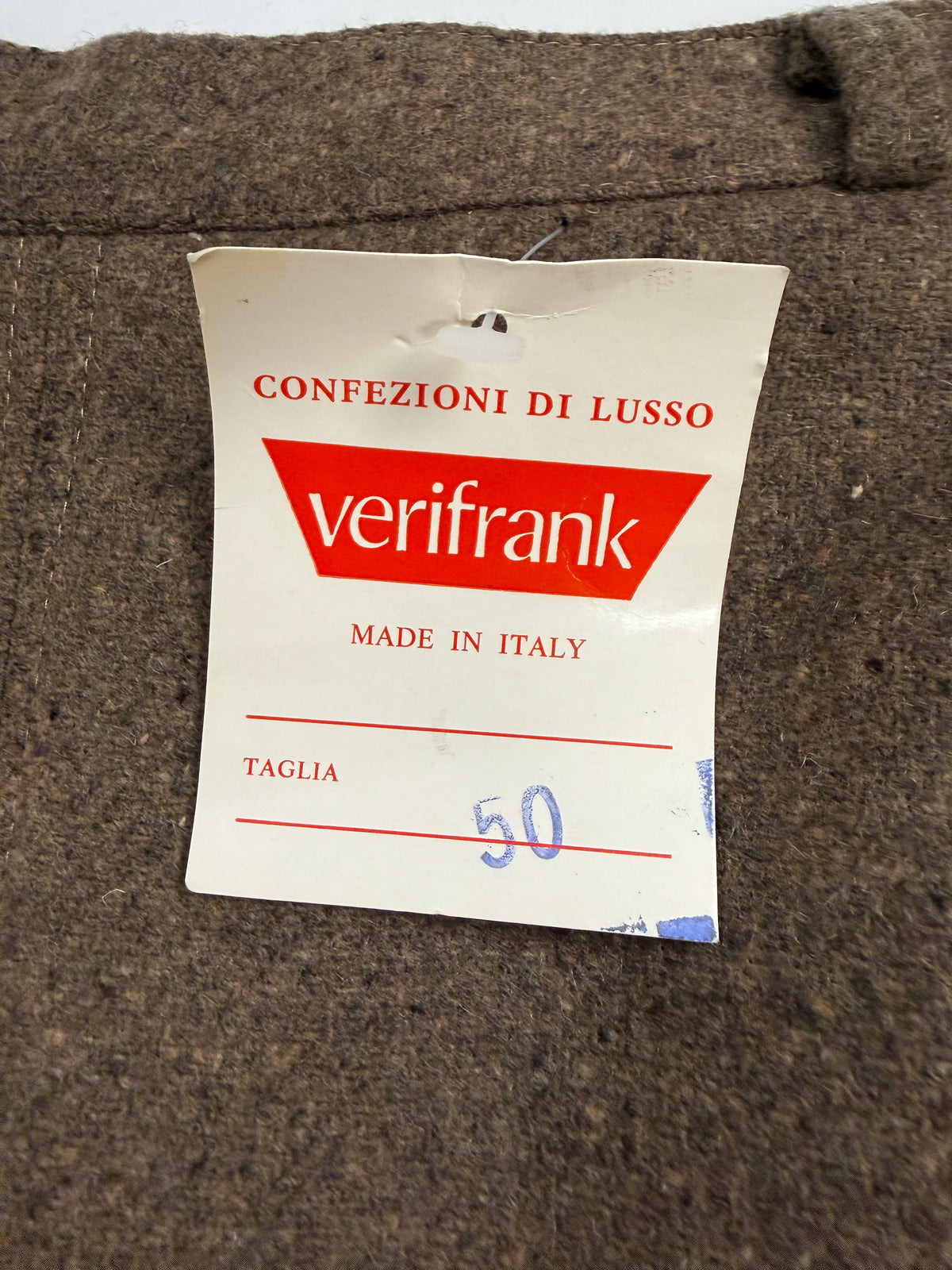 Gonna Anni '70 Misto Lana Marrone Deadstock – Taglia 44