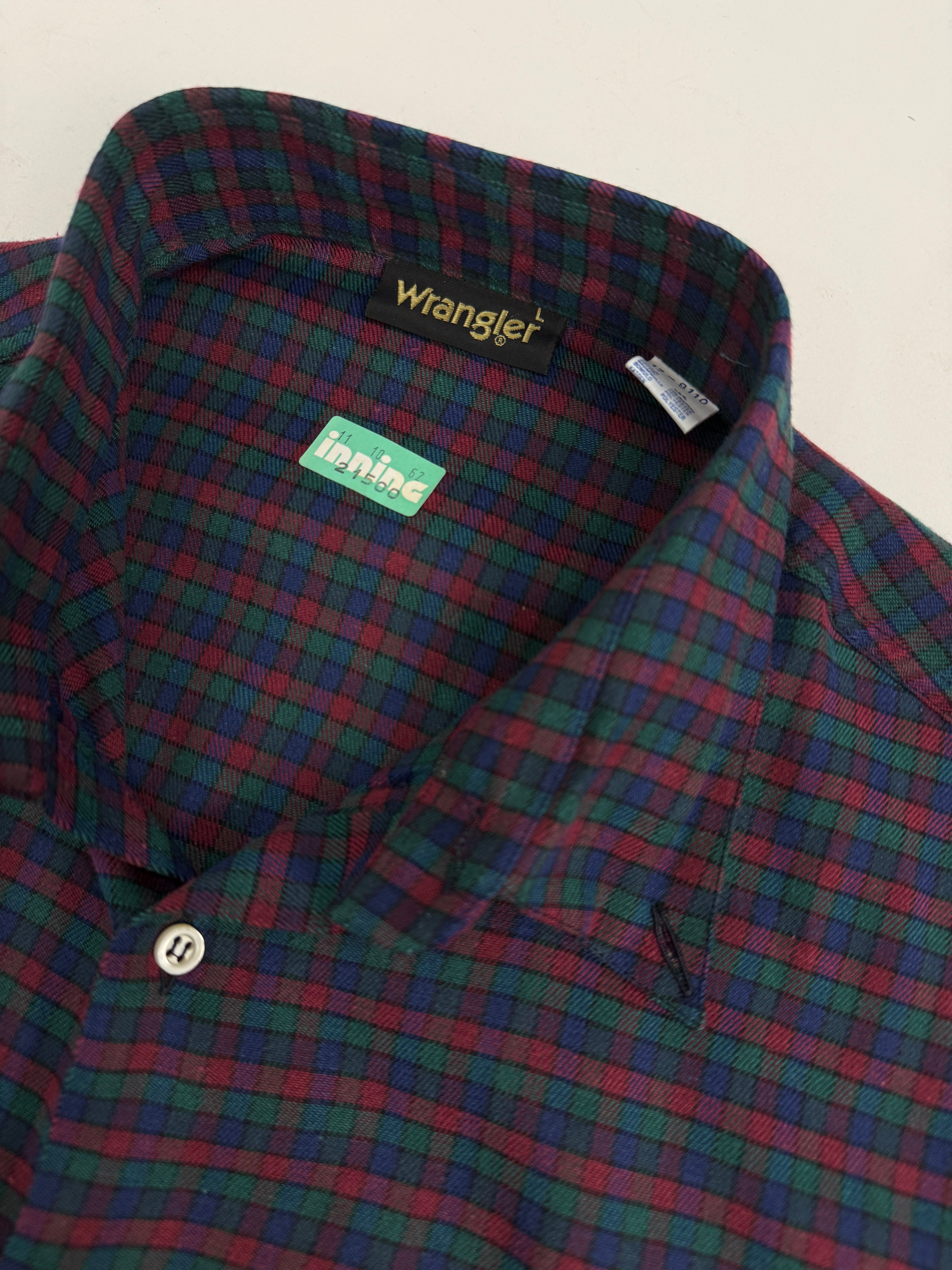 Wrangler camicia quadri deadstock vintage anni 80 - retro indossato taglia M