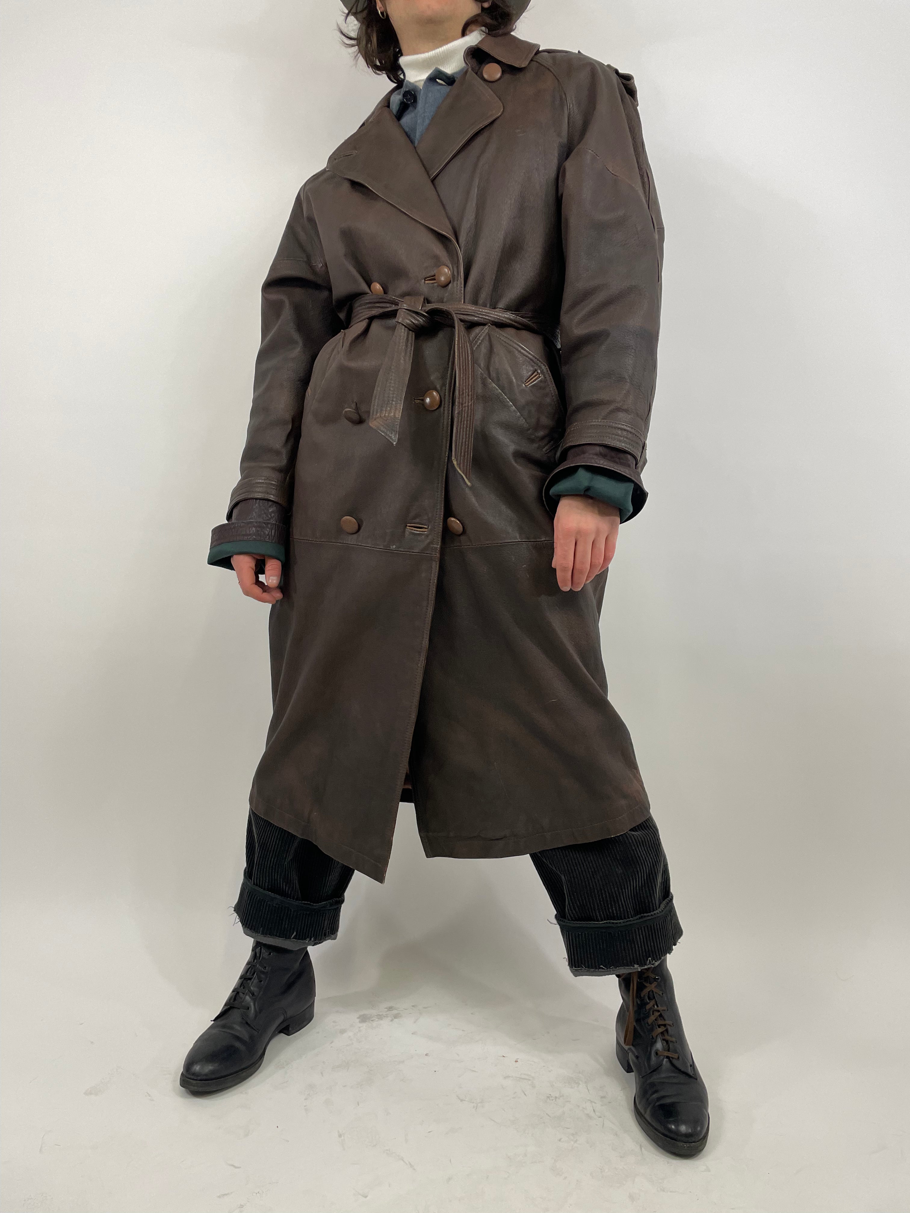 Long leather jacket anni ‘60