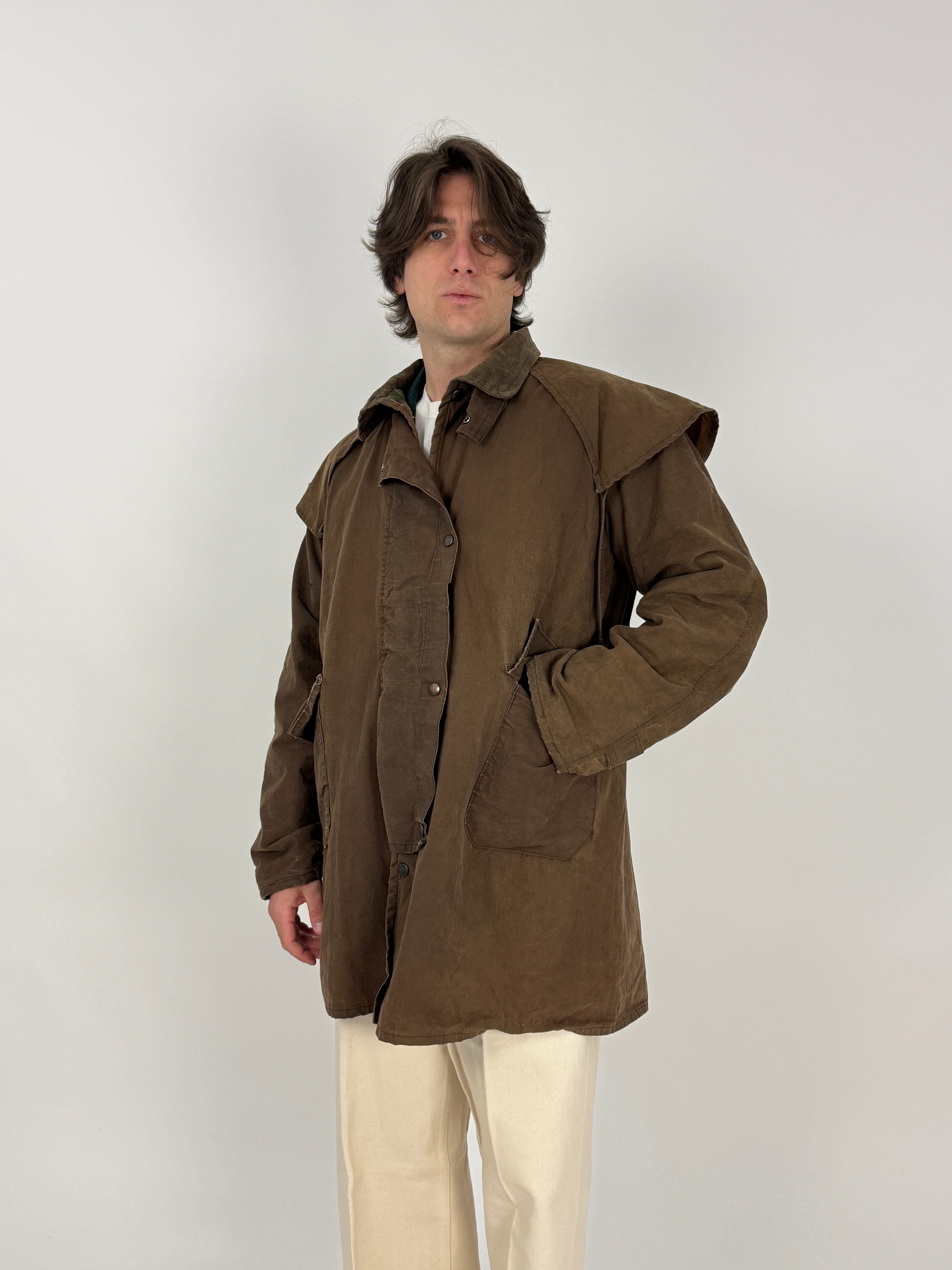 Giacca cerata Inglese vintage - fodera tartan