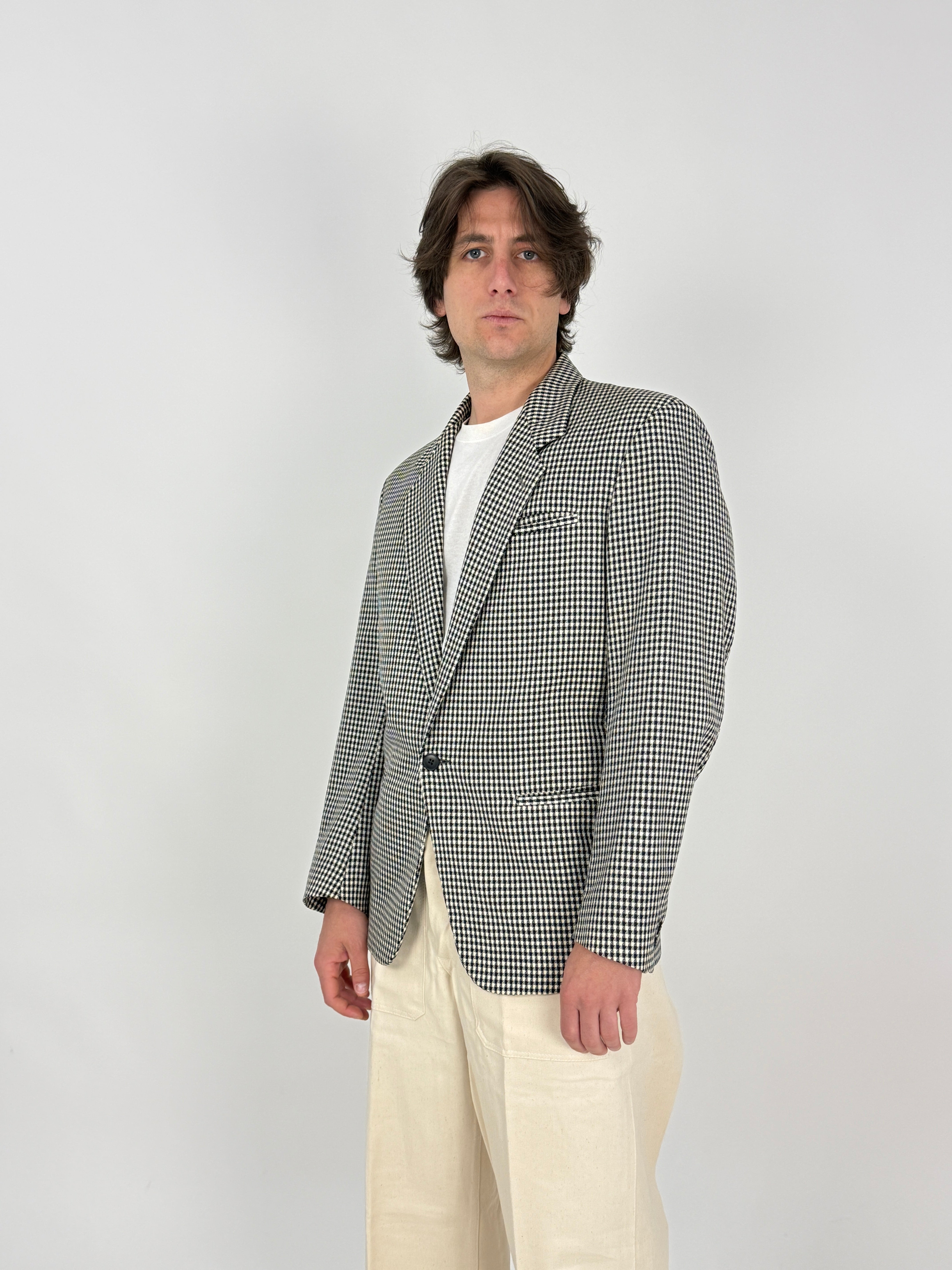 Giacca anni '70 in fresco lana pied de poule