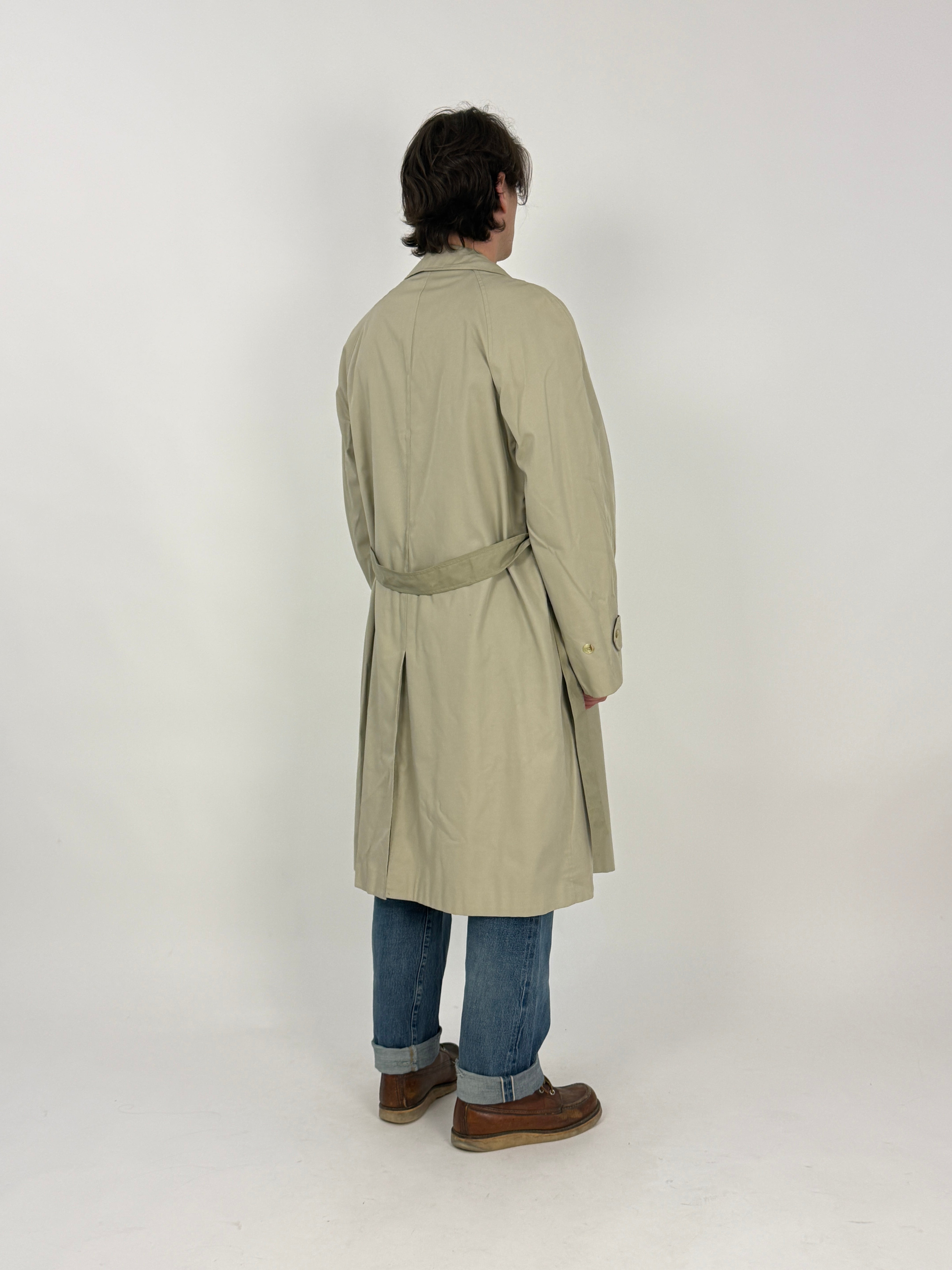 Trench vintage Uomo con fodera tartan