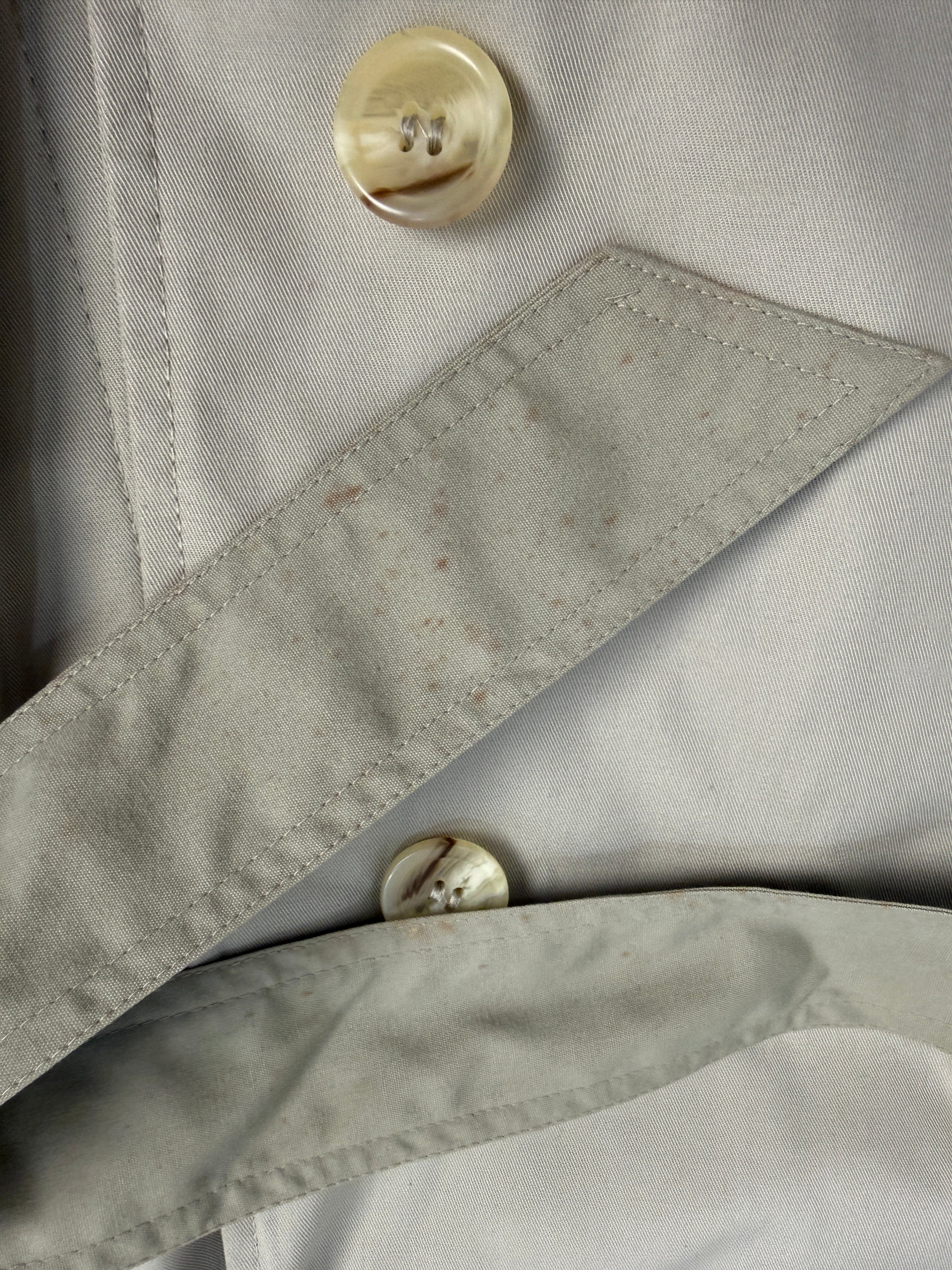 Trench vintage Uomo con fodera tartan