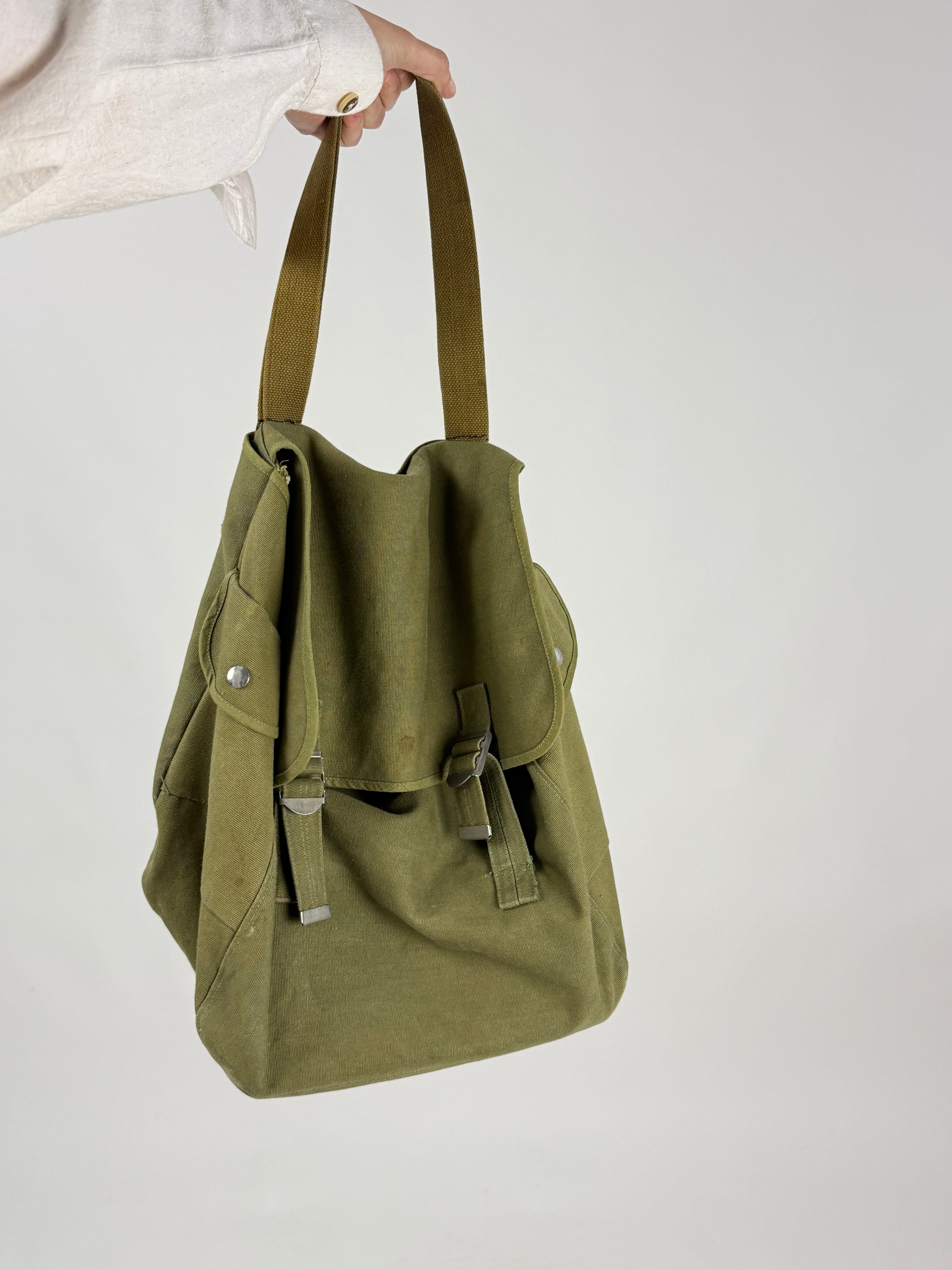 Borsa Militare in canvas verde oliva