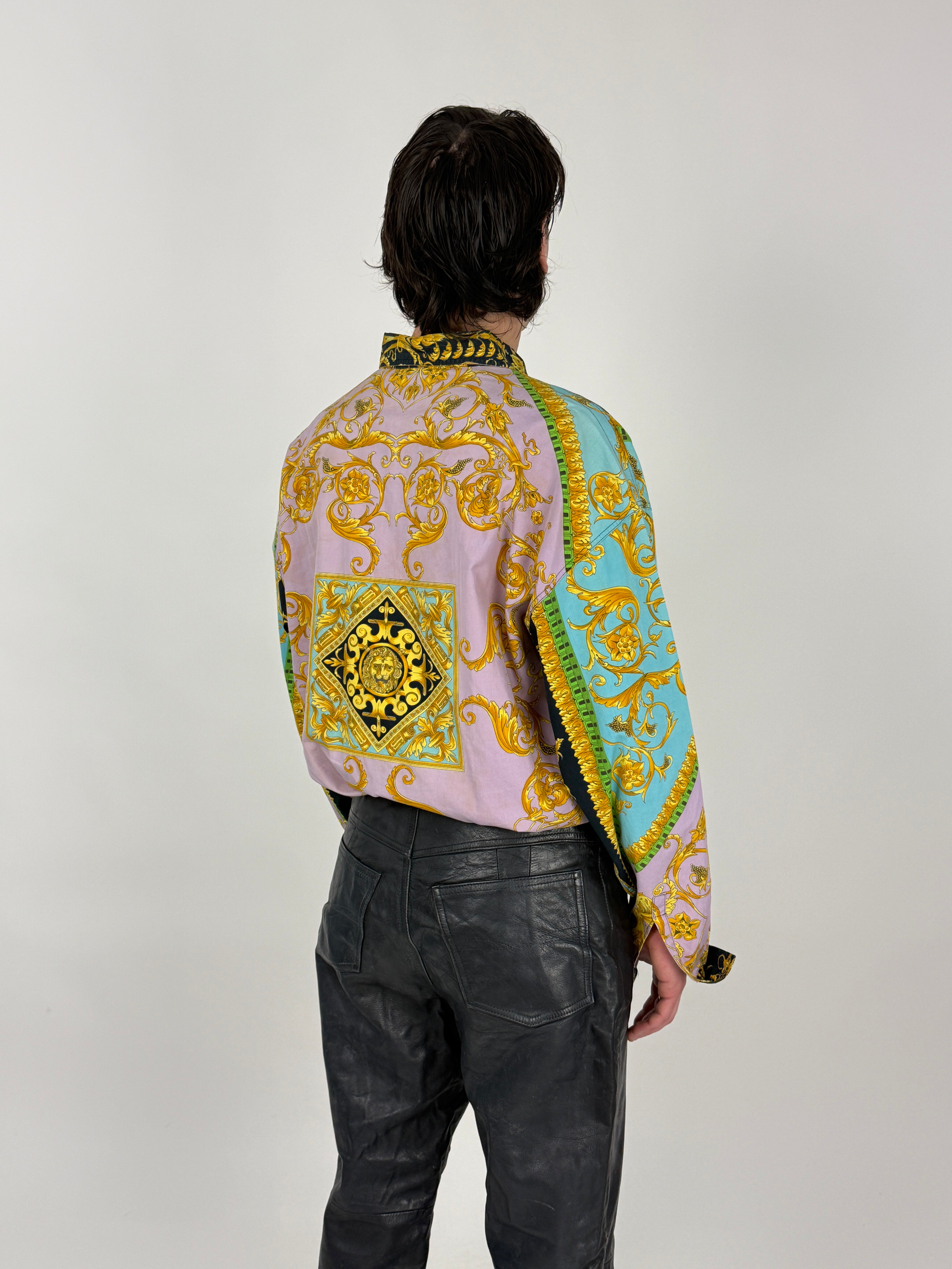 Camicia VERSUS Gianni Versace Vintage Anni '80 Stampa Barocca - Taglia L