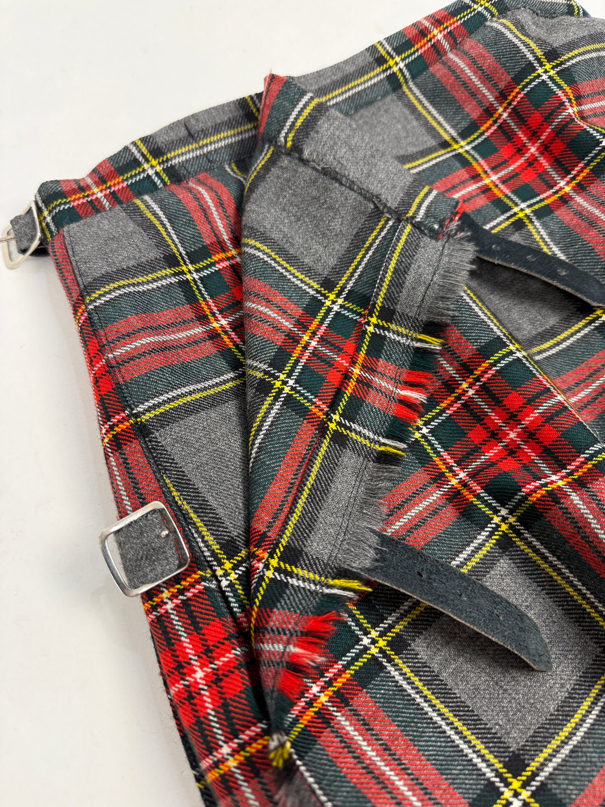 Kilt Ritzino Pura Lana Tartan Hand Pleated Scotland Vintage - Taglia 42/M