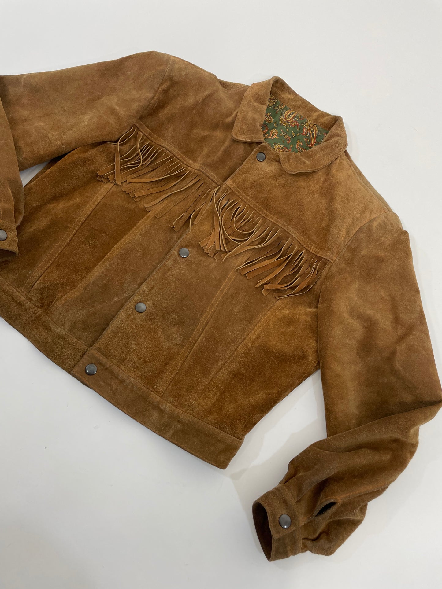 Leather jacket frange 70/80s