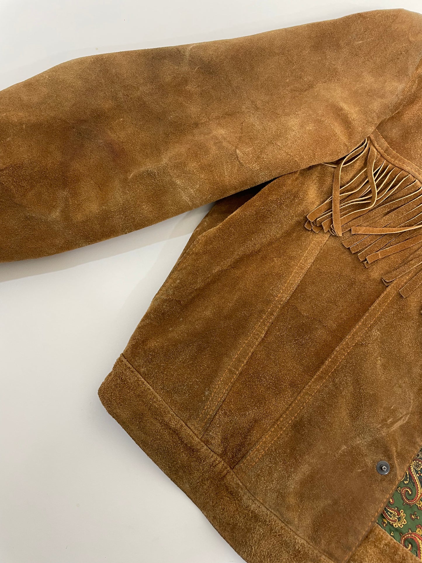 Leather jacket frange 70/80s