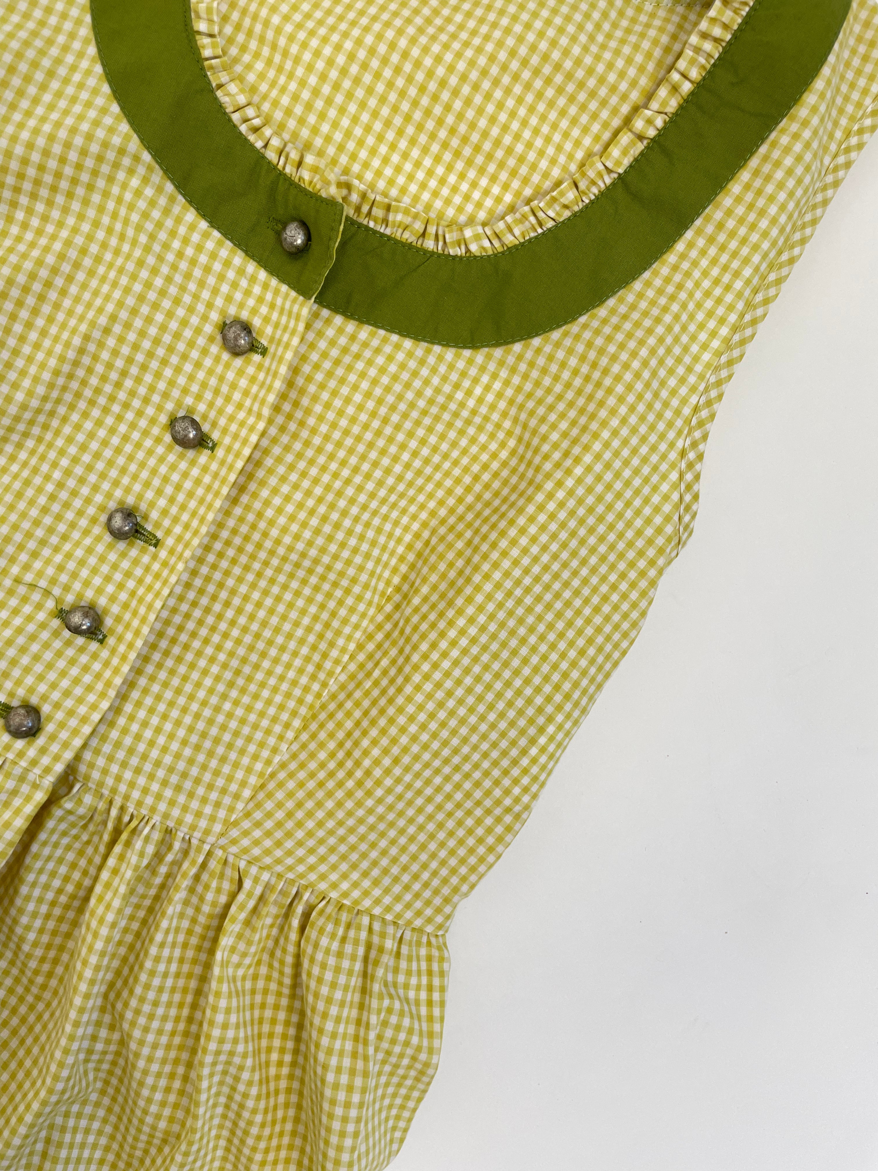 Abito midi in cotone a quadretti