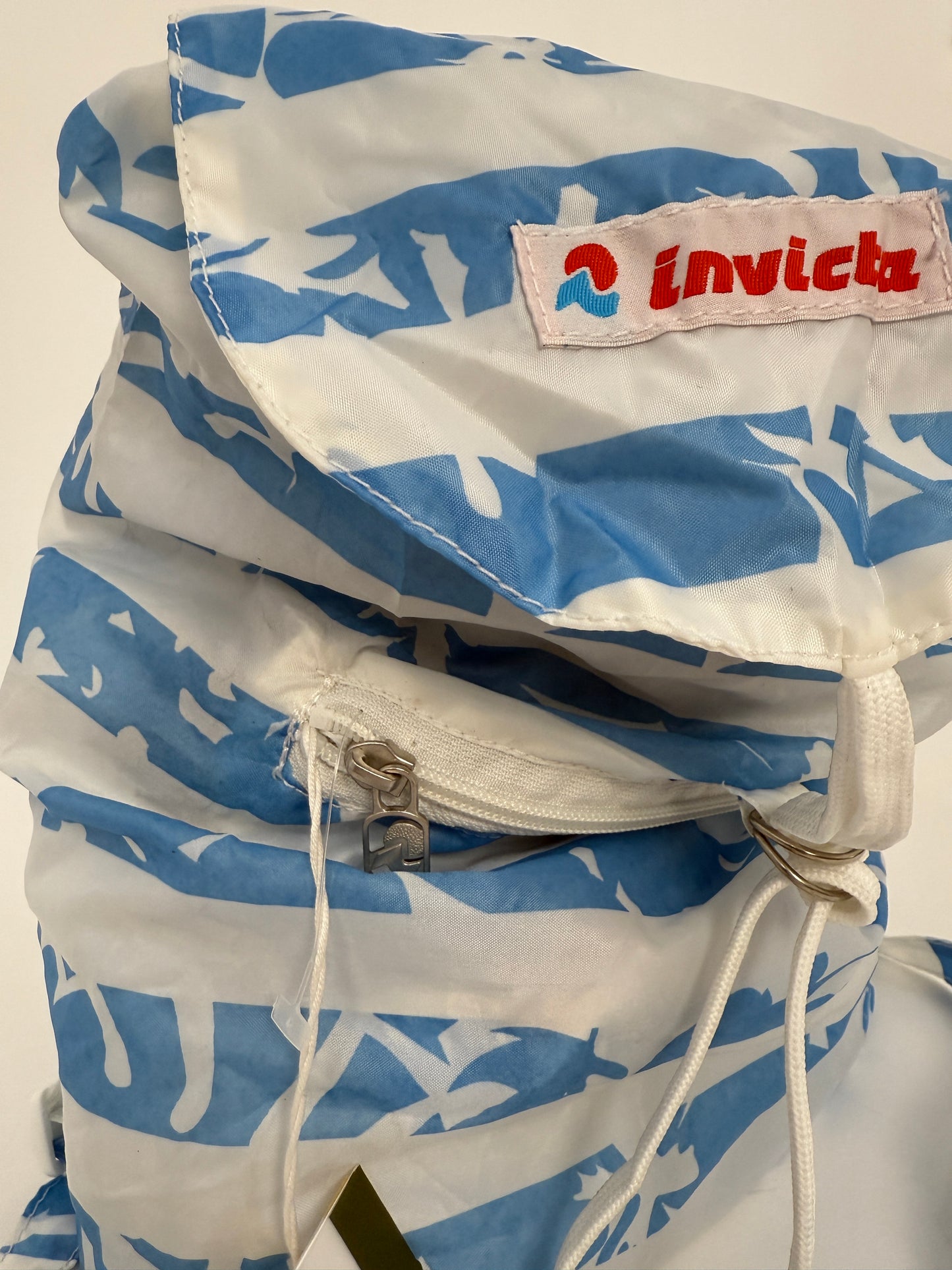 Zainetto Invicta vintage a righe - nylon leggero pieghevole