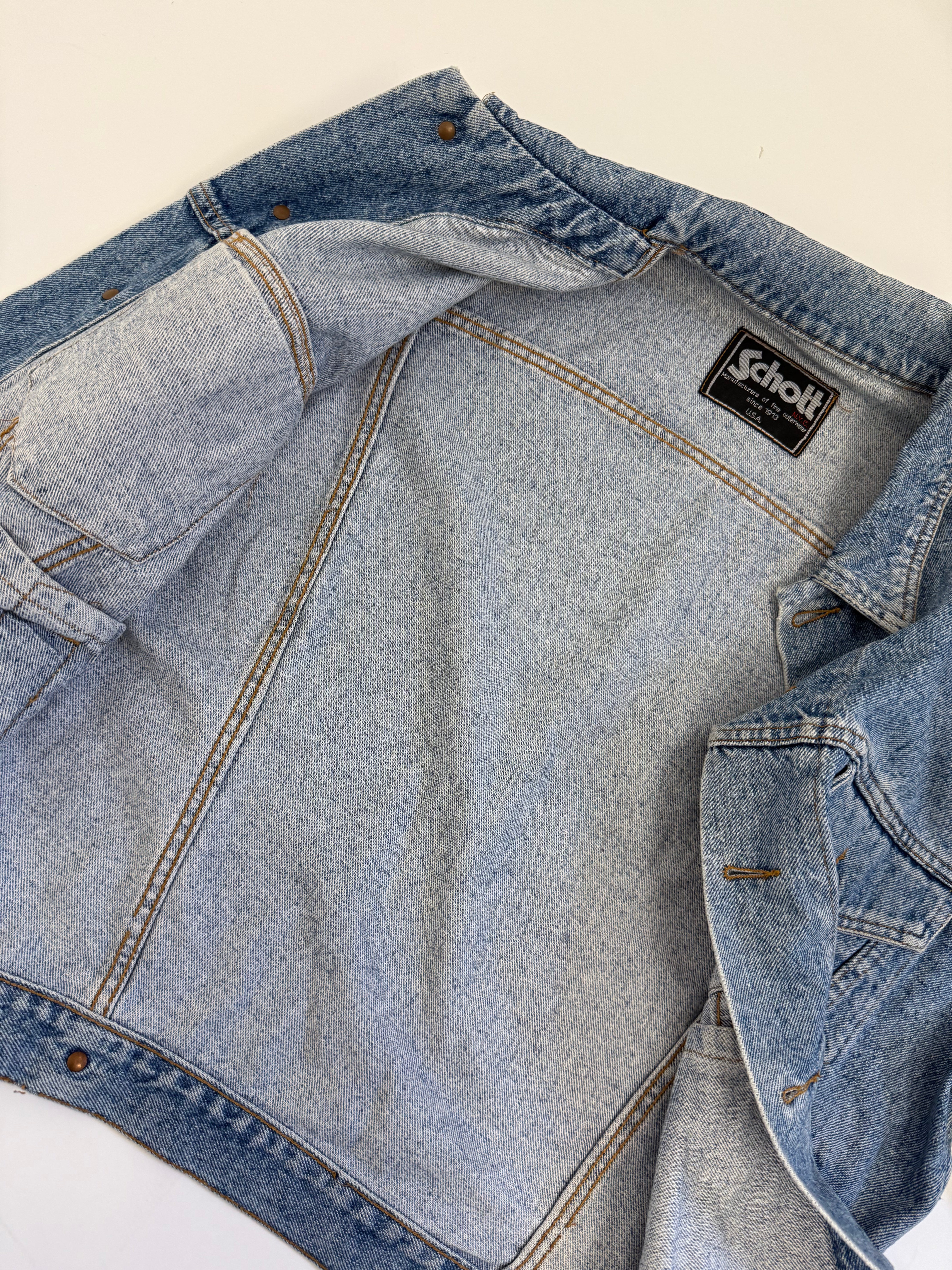 Schott U.S.A. denim trucker jacket