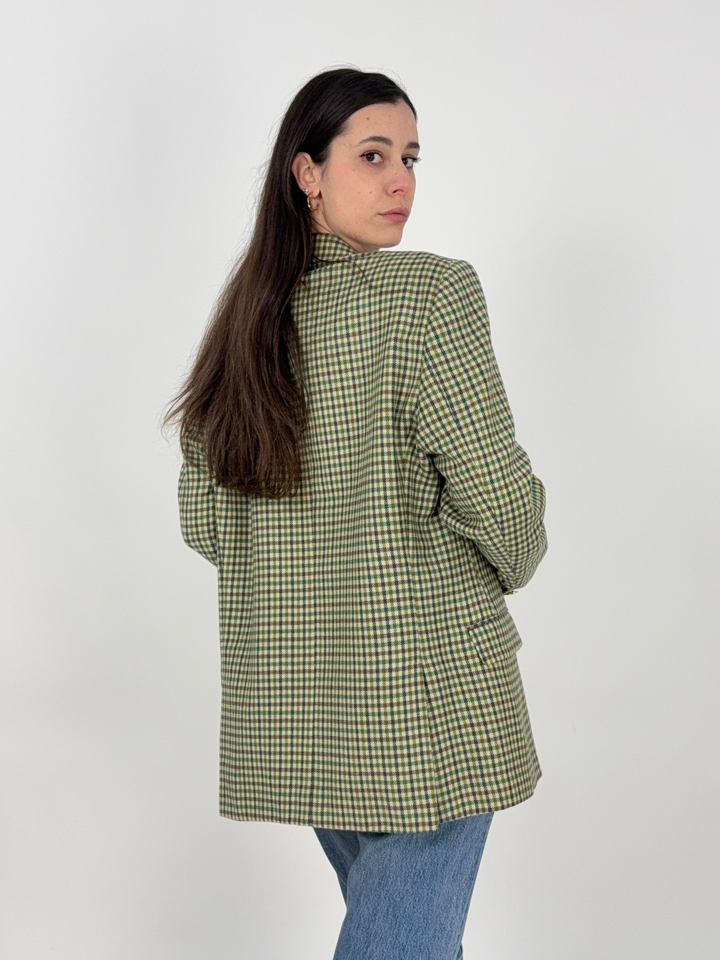 Giacca in pura lana pied de poule